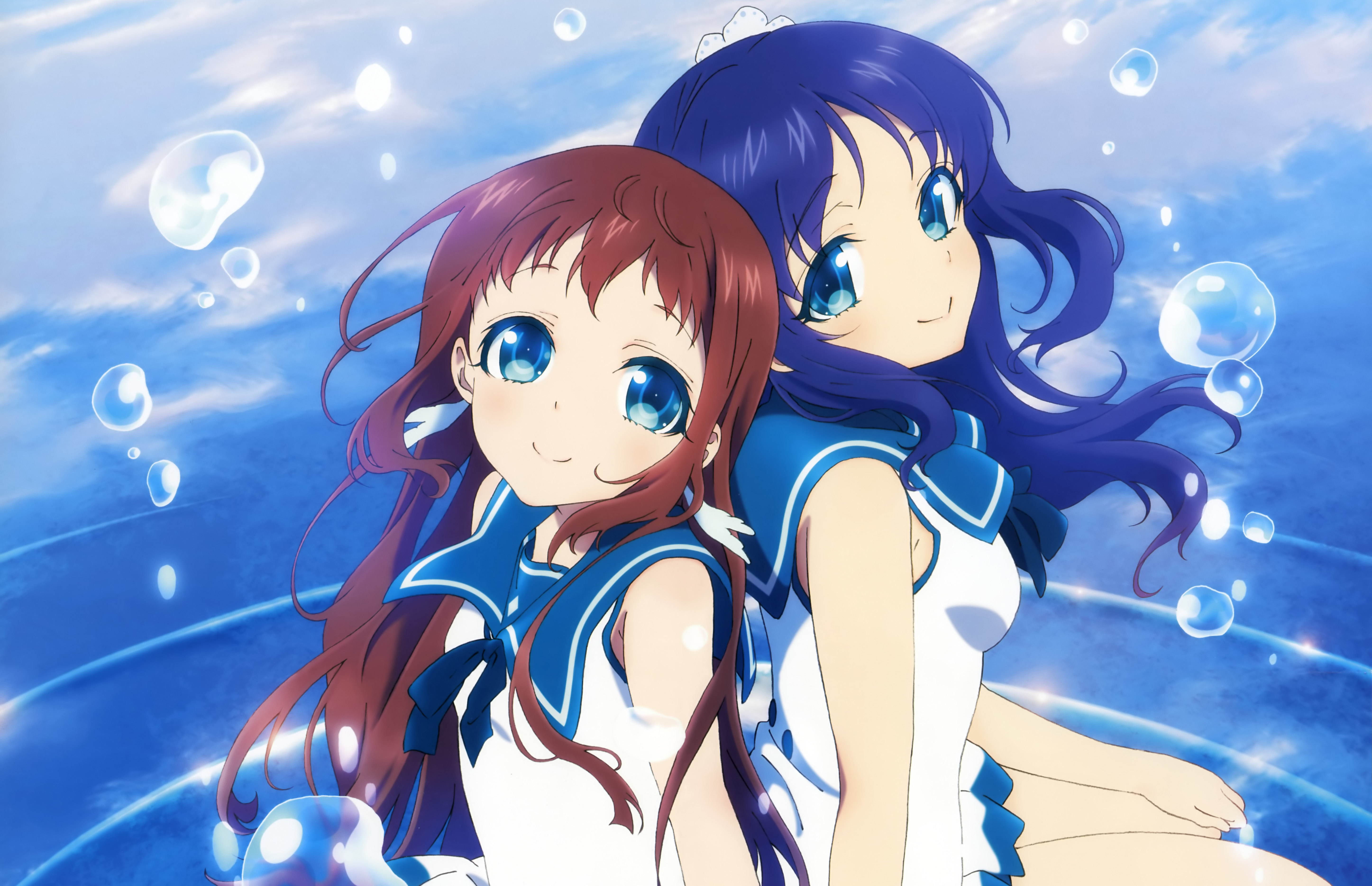 Laden Sie das Animes, Manaka Mukaido, Nagi No Asukara, Chisaki Hiradira-Bild kostenlos auf Ihren PC-Desktop herunter