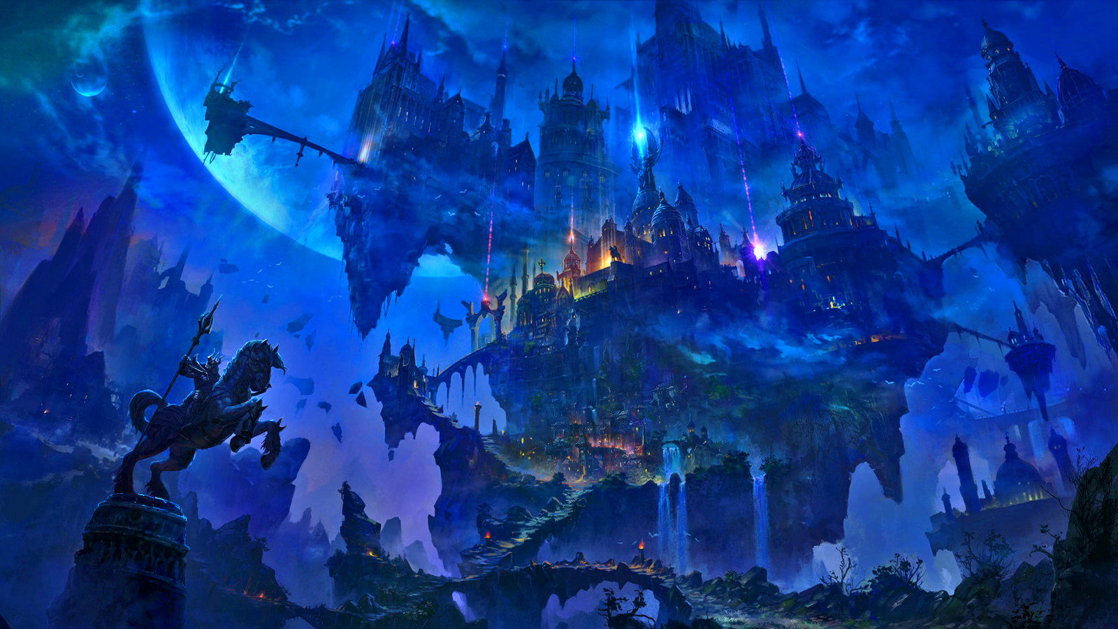 Free download wallpaper Fantasy, City on your PC desktop