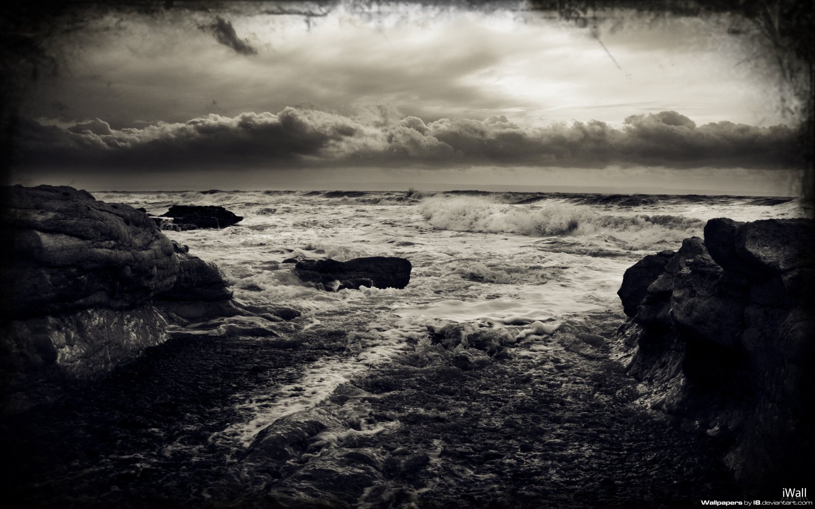 Free download wallpaper Ocean, Photography, Black & White on your PC desktop