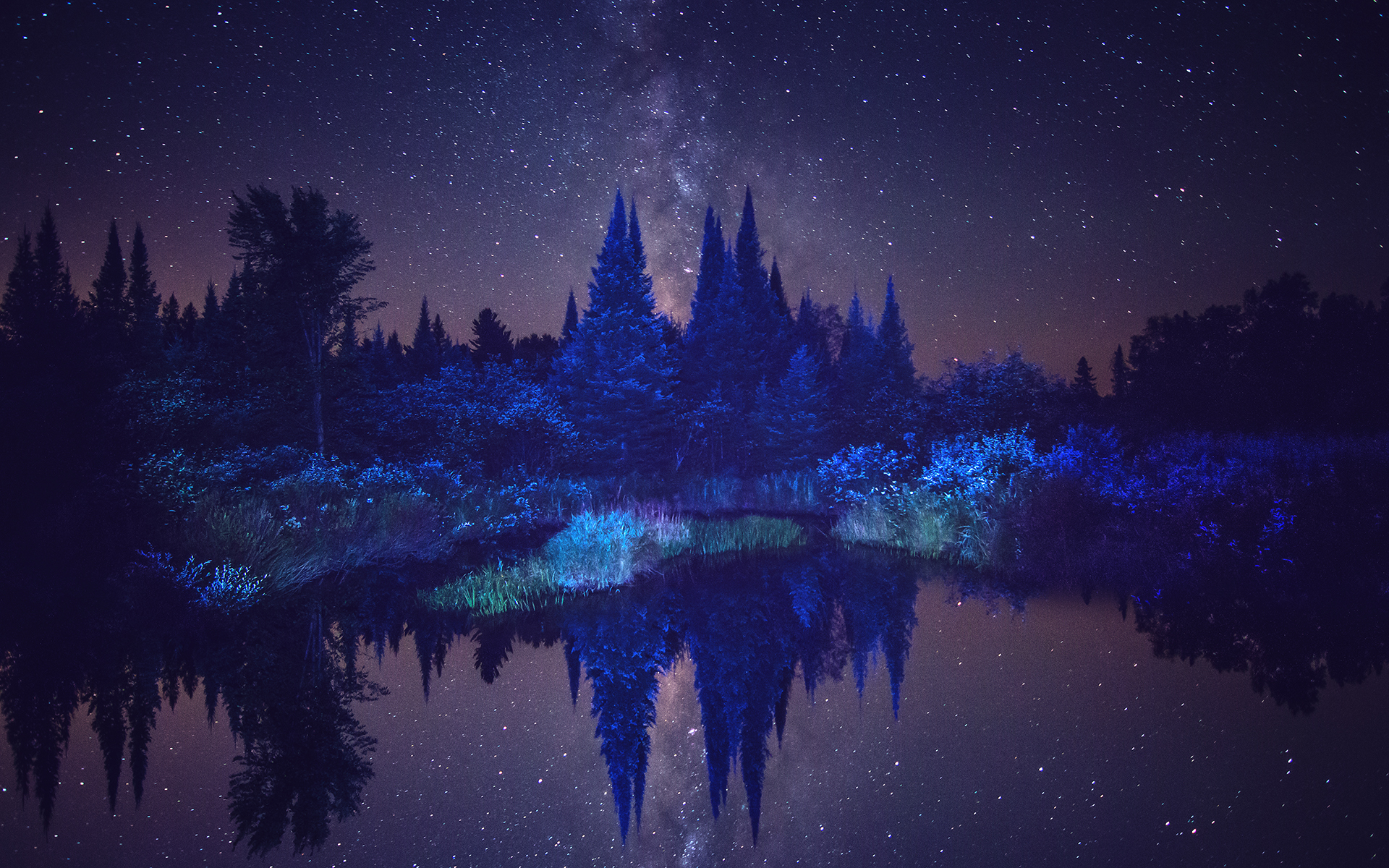 Скачать картинку Ночь, Отражение, Синий, Земля/природа в телефон бесплатно.