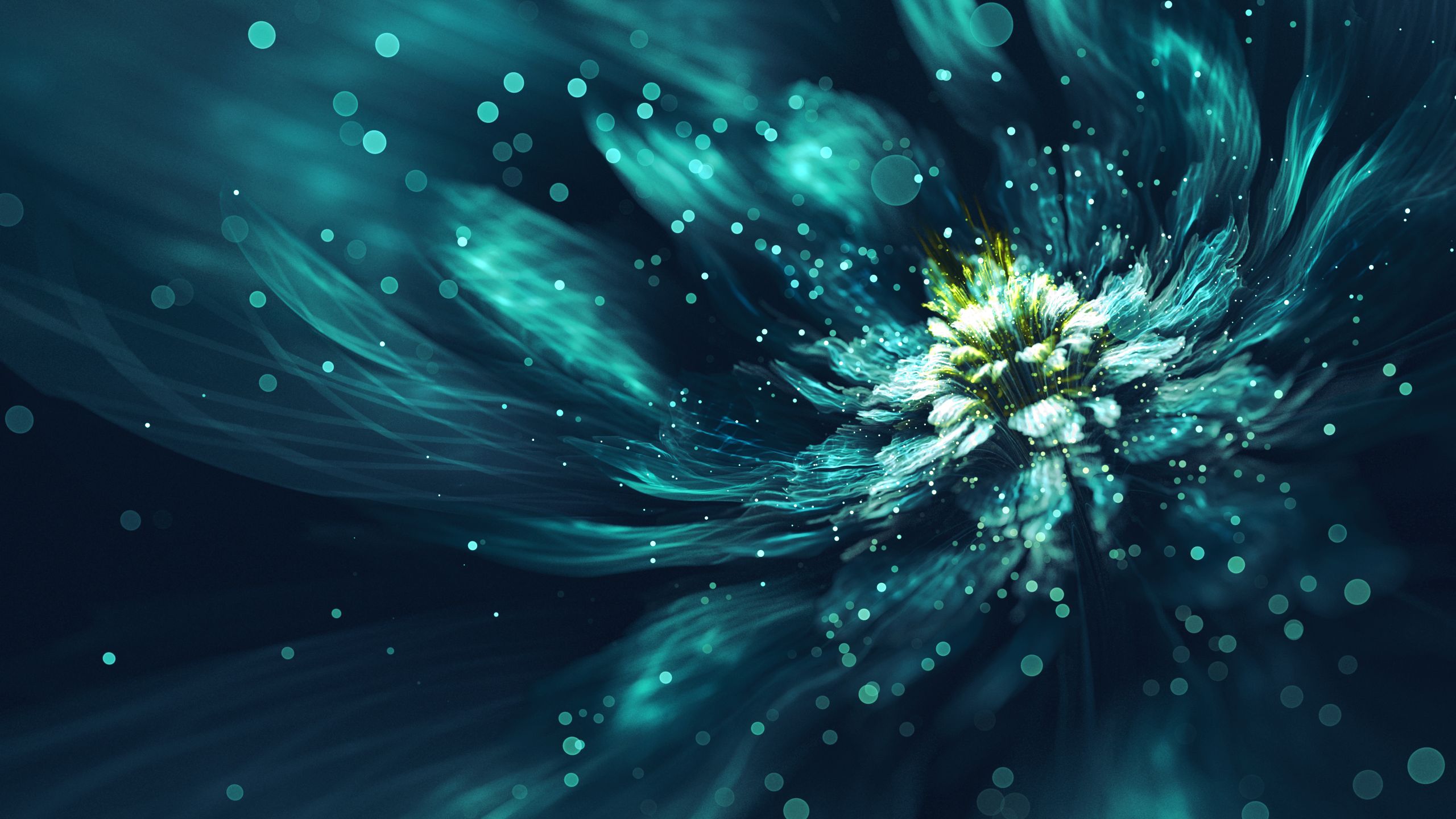 abstract, glitter, fractal, flower