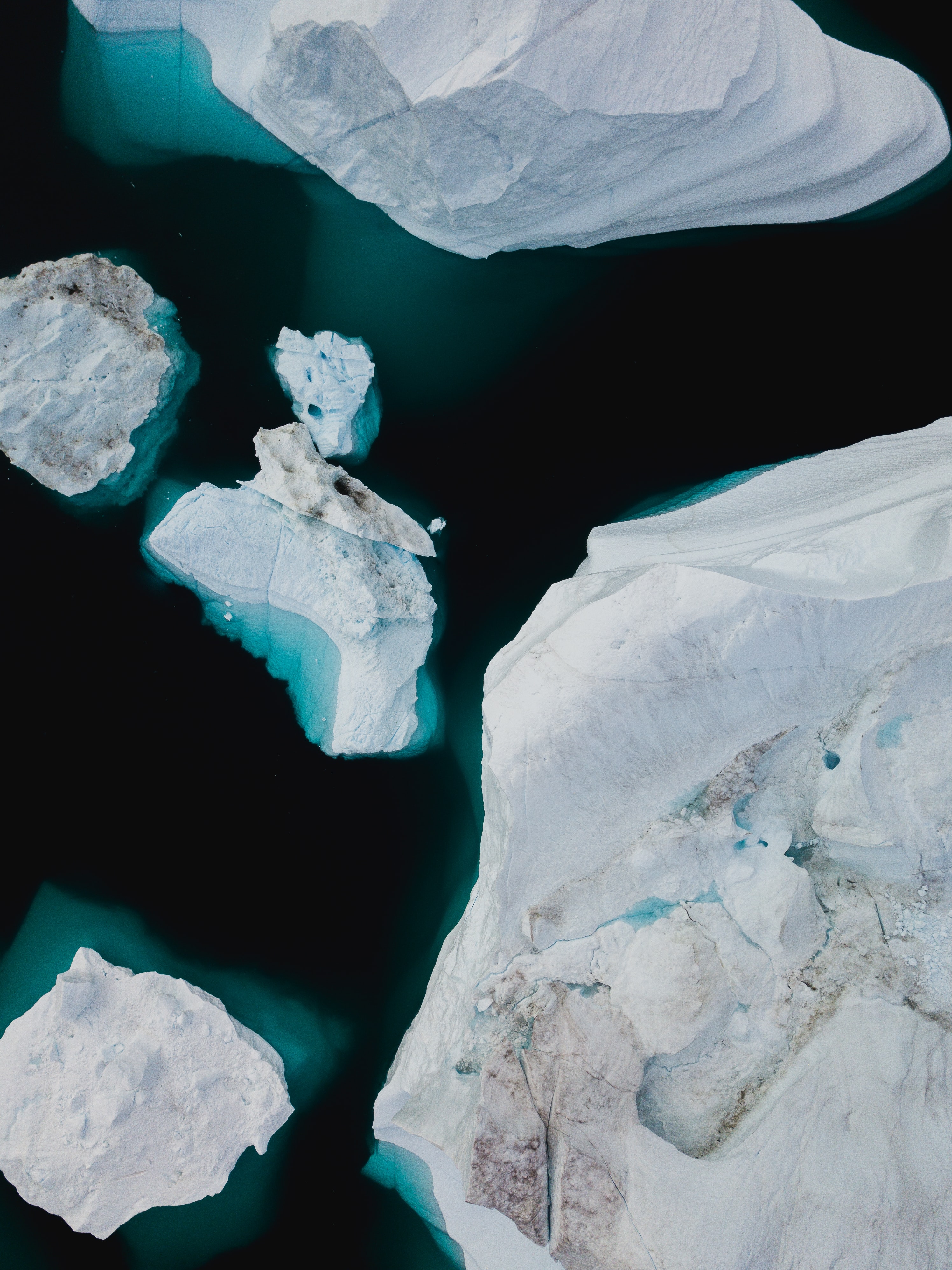 71502 скачать картинку природа, лед, вид сверху, льдины - обои и заставки бесплатно
