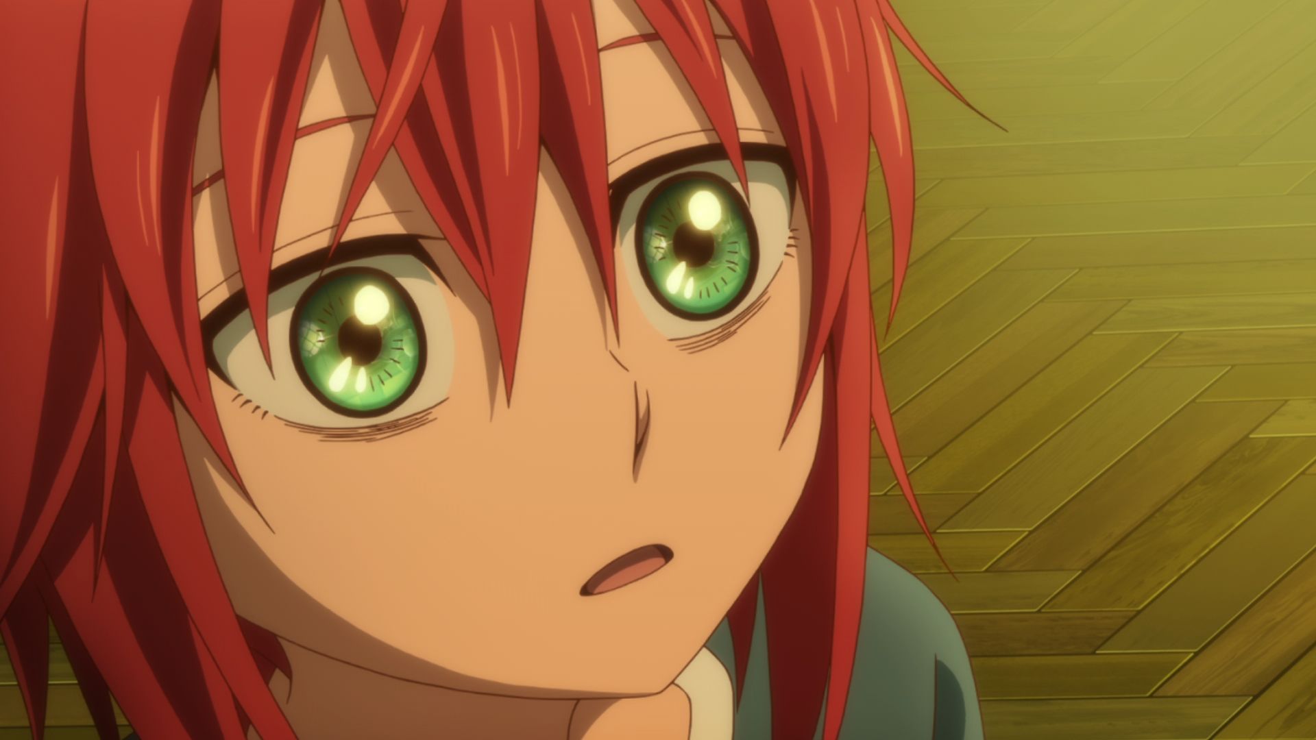 anime, the ancient magus' bride, chise hatori, green eyes, red hair