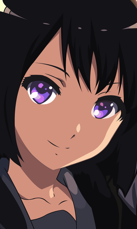 Download mobile wallpaper Anime, Face, Black Hair, Purple Eyes, Reina Kousaka, Sound! Euphonium for free.