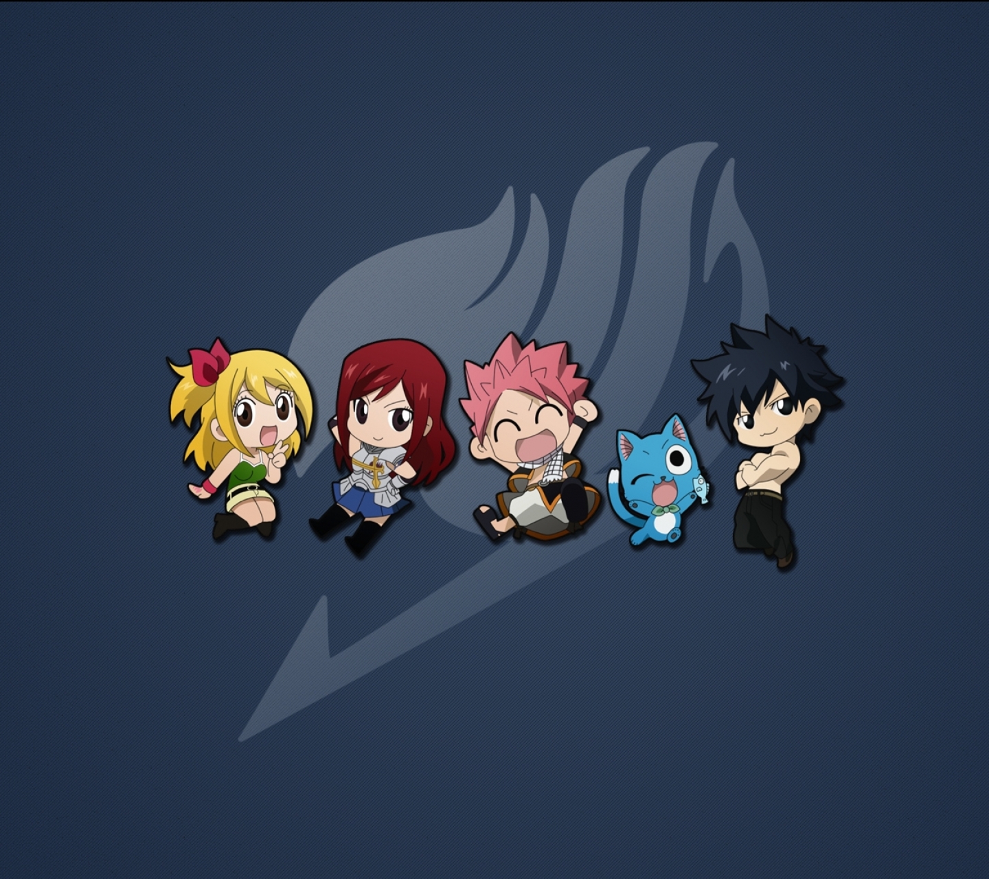 Descarga gratis la imagen Fairy Tail, Animado, Lucy Heartfilia, Natsu Dragneel, Erza Scarlet, Fullbuster Gris, Feliz (Fairy Tail) en el escritorio de tu PC
