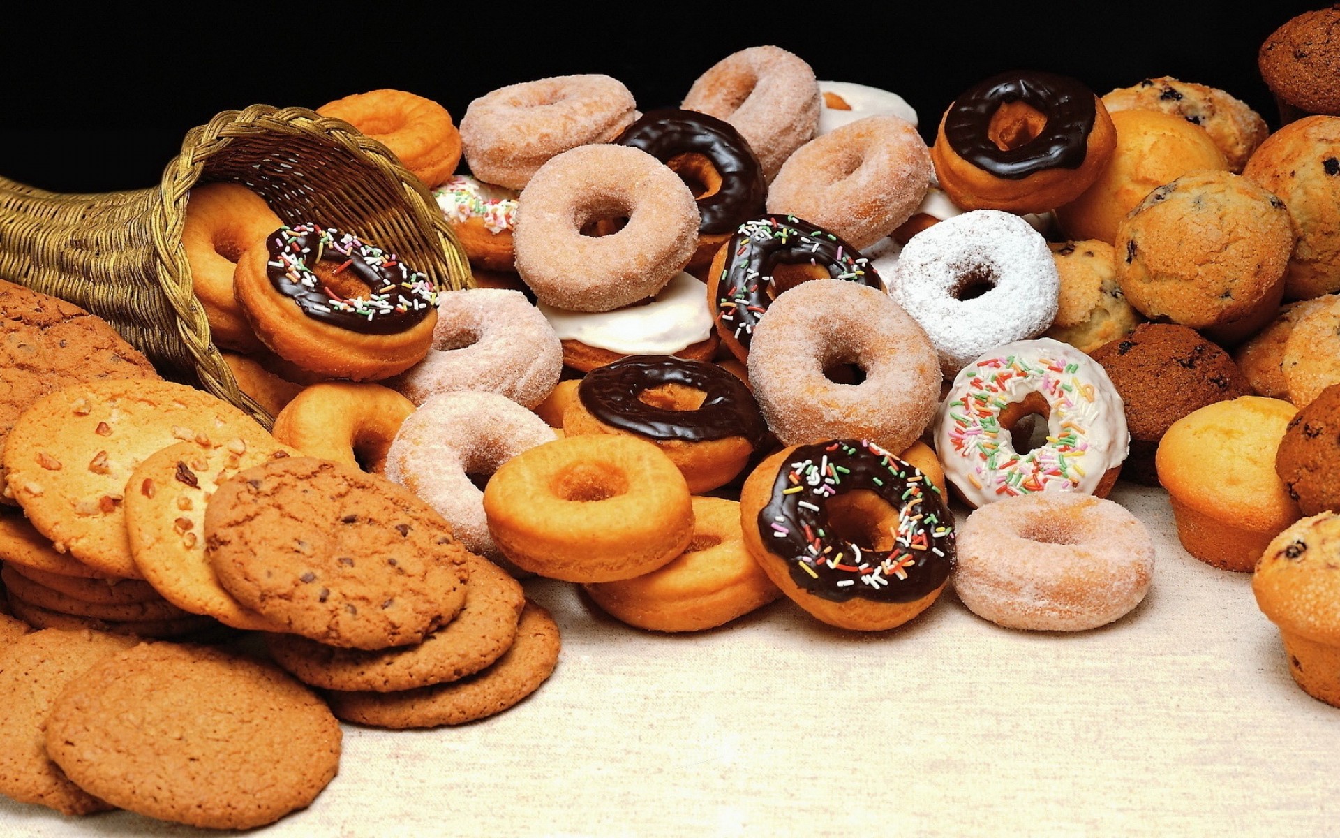 Laden Sie das Krapfen, Süßigkeiten, Muffin, Nahrungsmittel, Plätzchen-Bild kostenlos auf Ihren PC-Desktop herunter