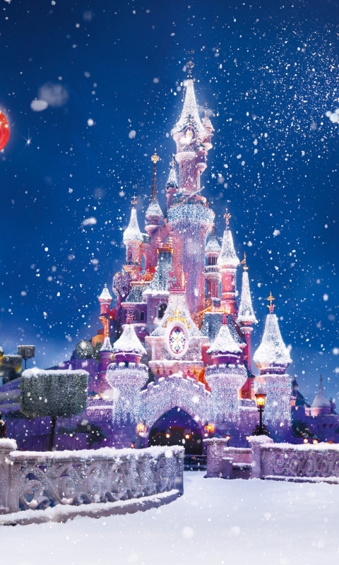 Descarga gratuita de fondo de pantalla para móvil de Navidad, Día Festivo, Papa Noel, Disneylandia.