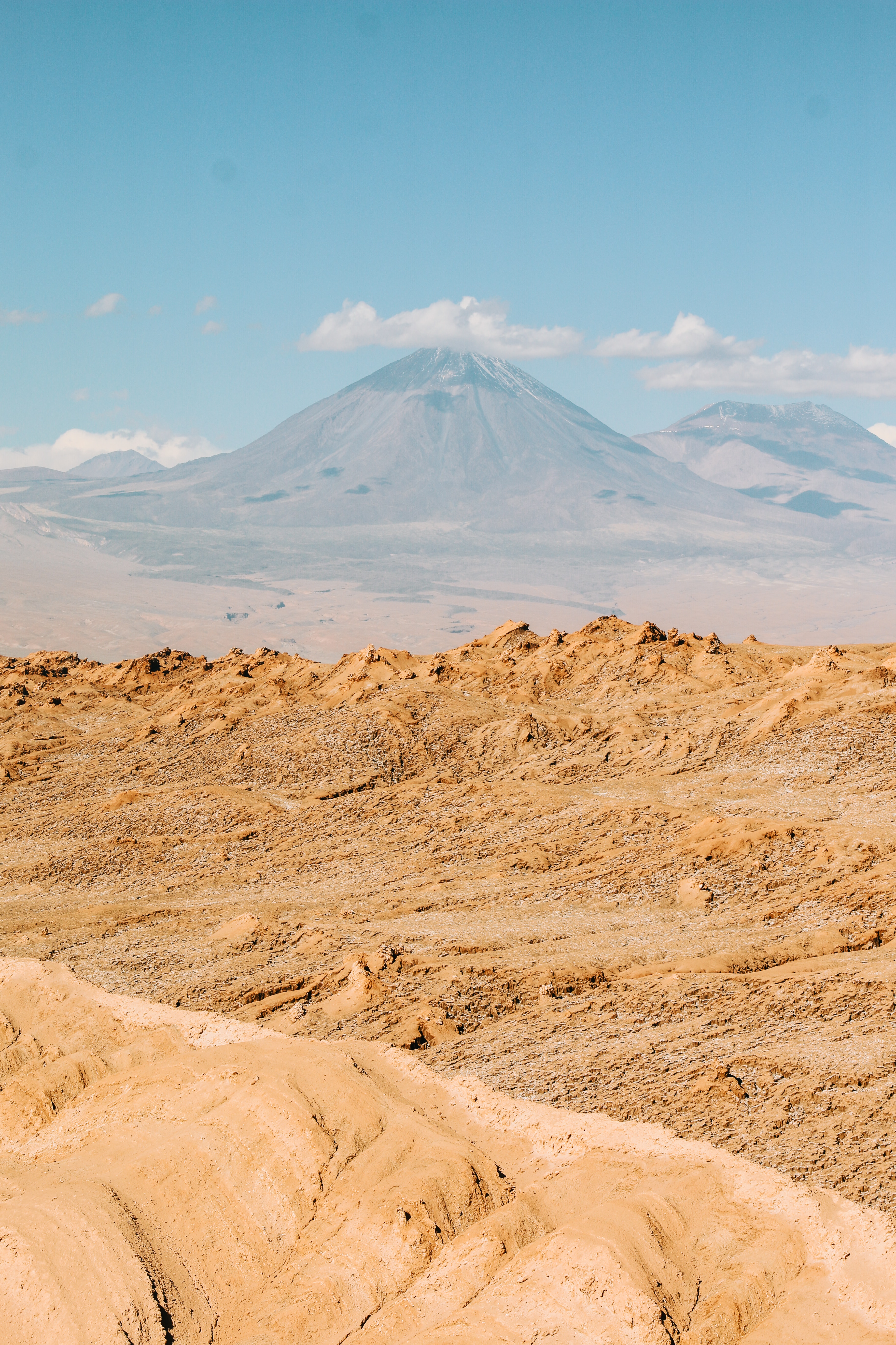 volcano, nature, landscape, mountains, clouds, desert iphone wallpaper