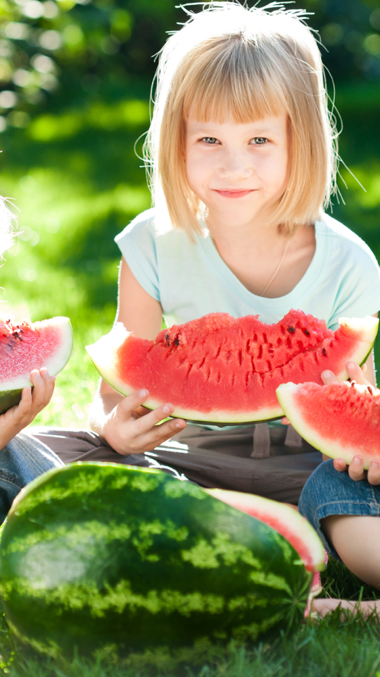 Download mobile wallpaper Watermelon, Child, Photography for free.