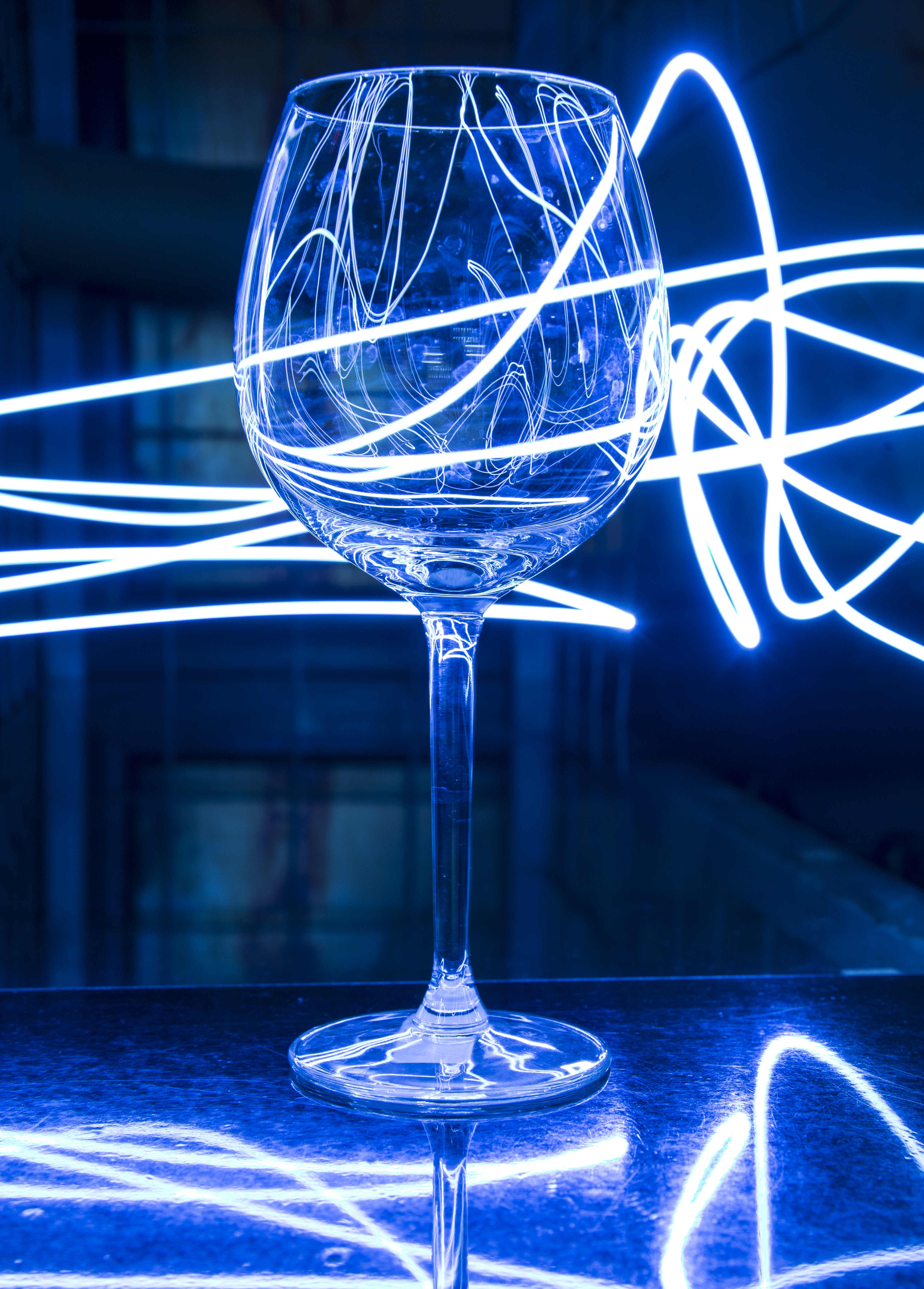 neon, wineglass, shine, light, miscellanea, miscellaneous, goblet
