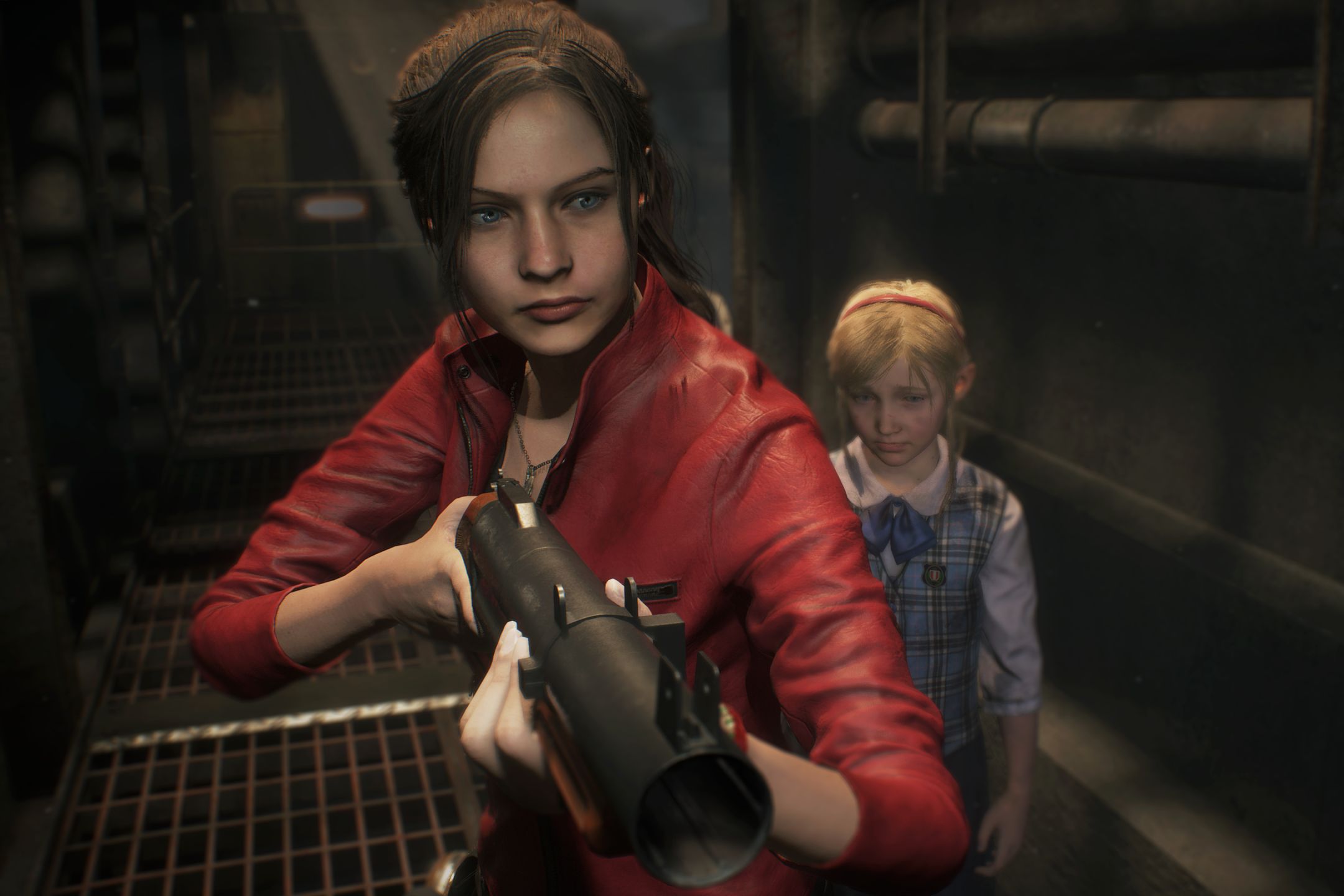 Laden Sie das Resident Evil, Computerspiele, Claire Rotfeld, Sherry Birkin, Resident Evil 2 (2019)-Bild kostenlos auf Ihren PC-Desktop herunter