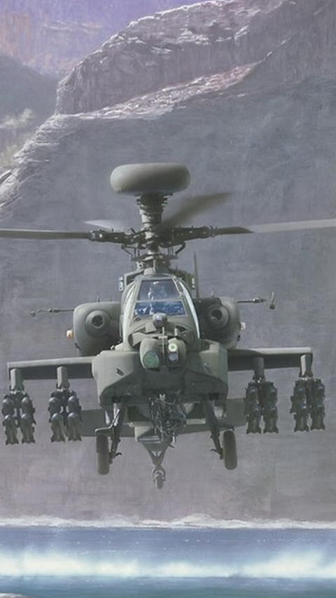 Скачать картинку Военные, Боинг Ах 64 Апач, Военные Вертолеты в телефон бесплатно.