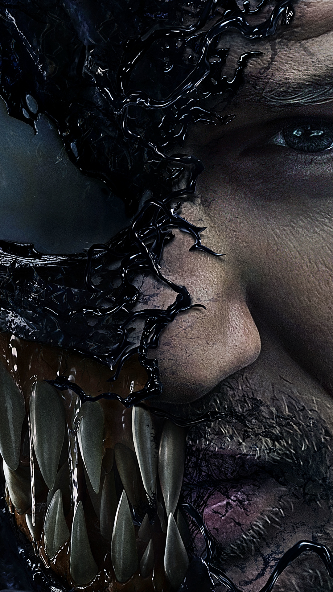 Handy-Wallpaper Tom Hardy, Gesicht, Filme, Venom kostenlos herunterladen.