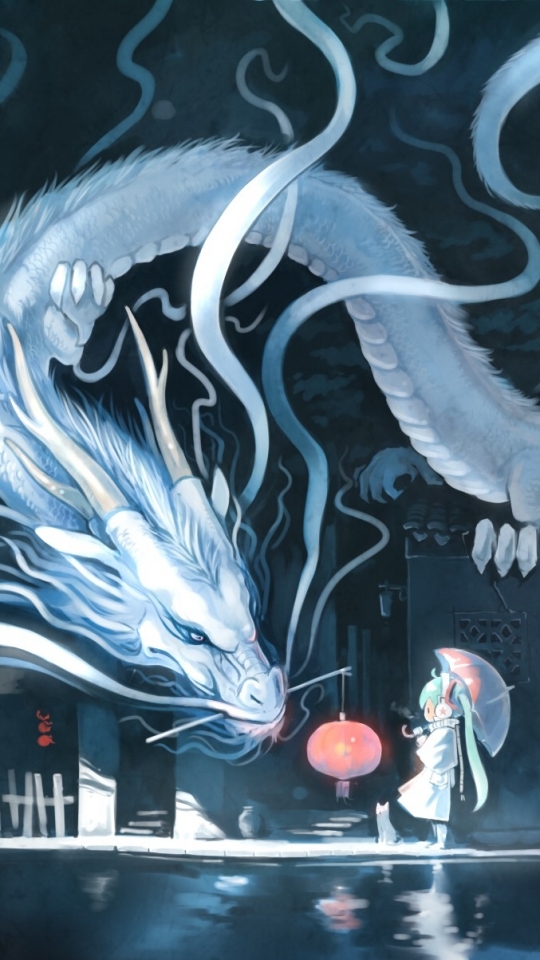 Download mobile wallpaper Anime, Dragon, Vocaloid, Hatsune Miku for free.