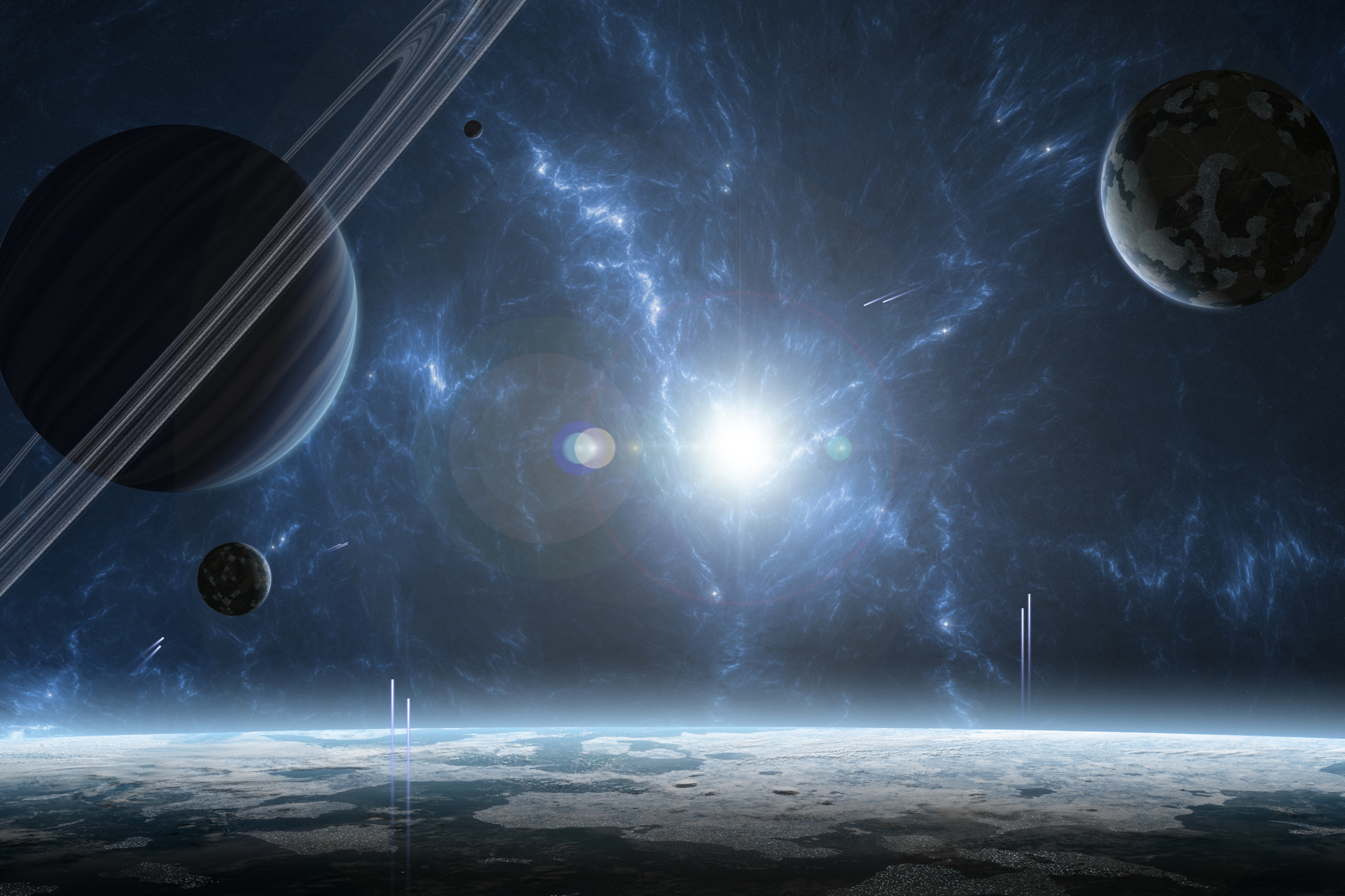 Laden Sie das Platz, Planet, Science Fiction, Saturn, Weltraum-Bild kostenlos auf Ihren PC-Desktop herunter