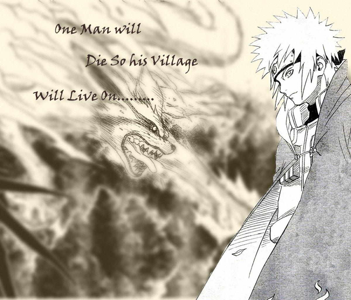 Handy-Wallpaper Naruto, Animes, Minato Namikaze, Kurama (Naruto) kostenlos herunterladen.