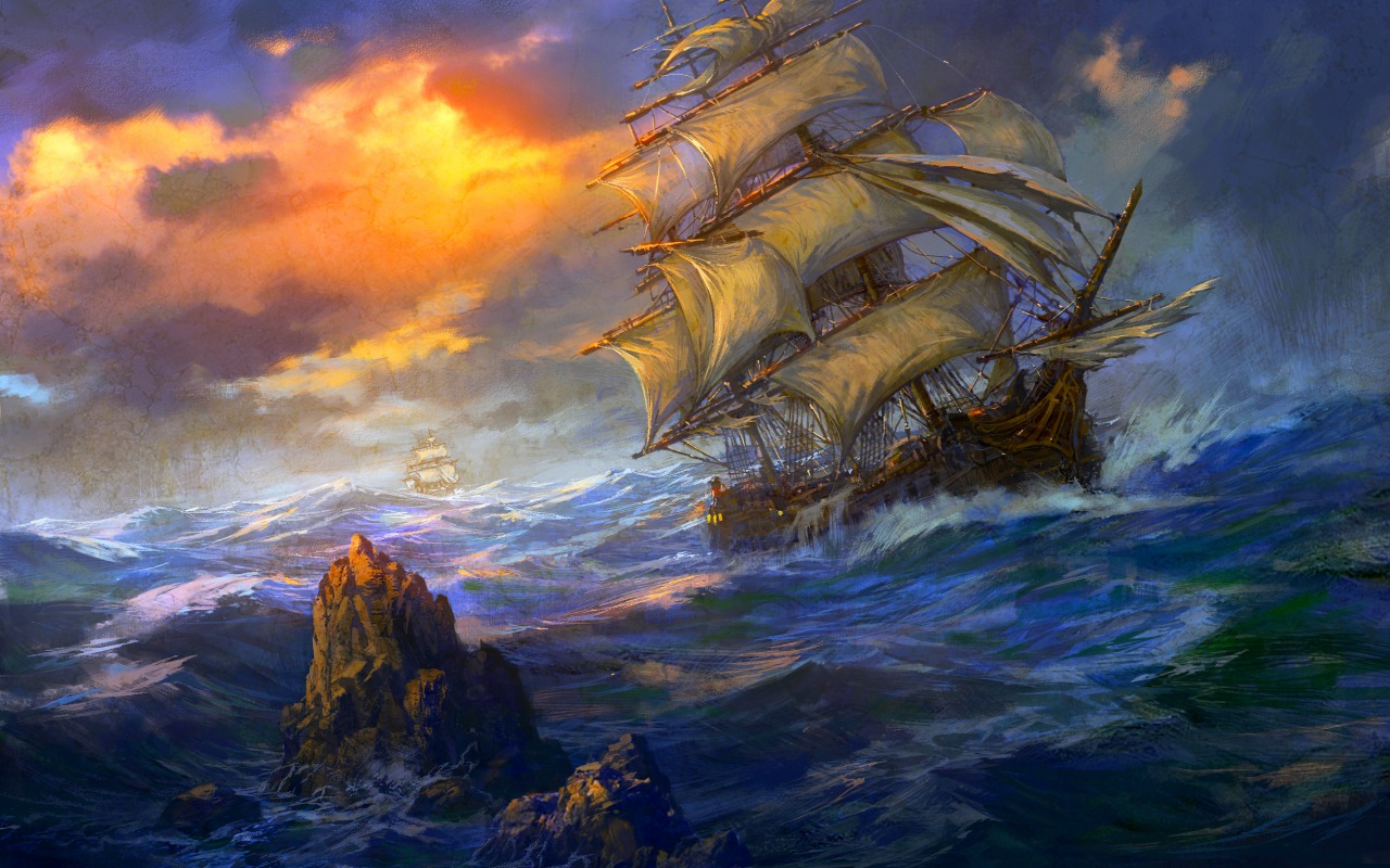 Download mobile wallpaper Fantasy, Ship for free.