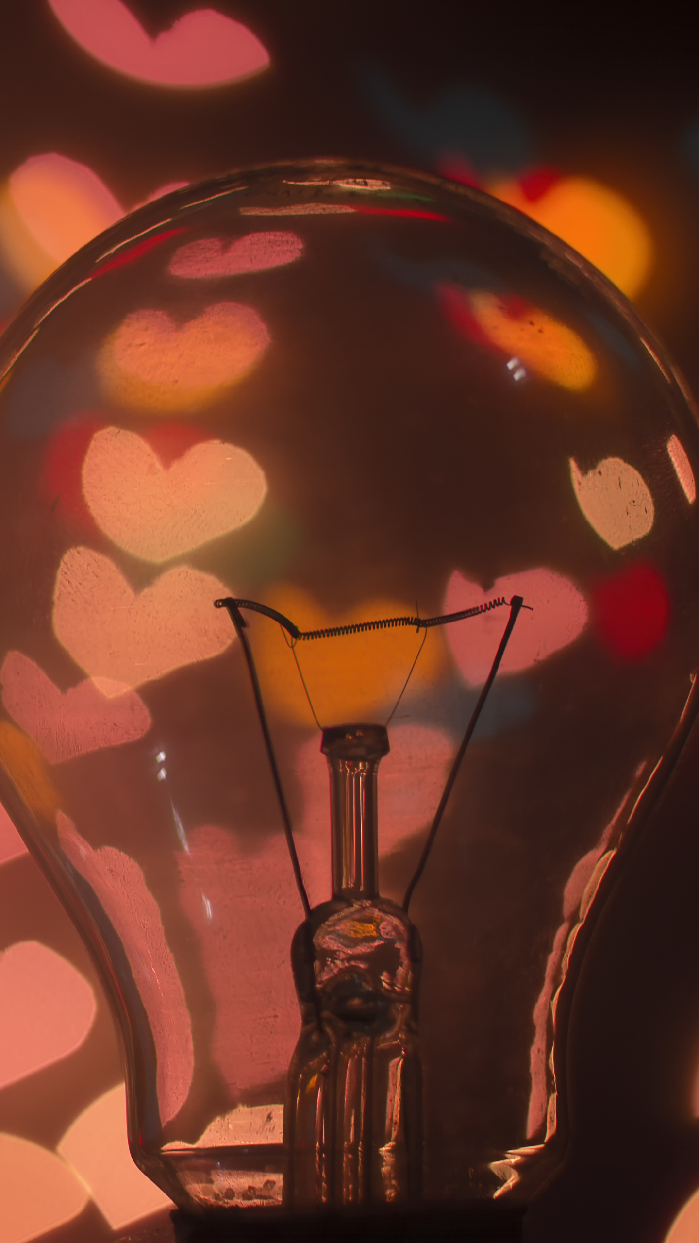 Download mobile wallpaper Light, Close Up, Heart, Light Bulb, Man Made for free.