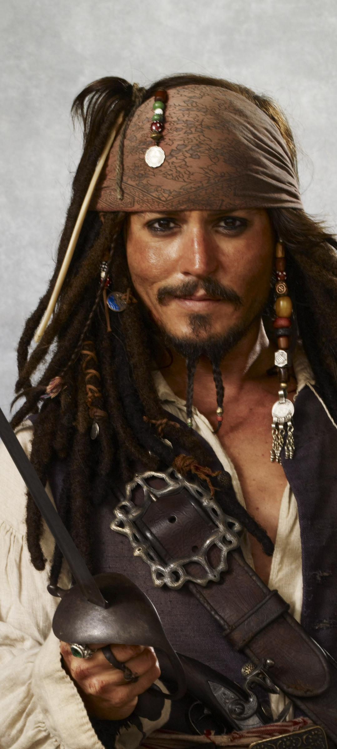 Descarga gratuita de fondo de pantalla para móvil de Piratas Del Caribe, Johnny Depp, Gorrión, Barba, Pelo Largo, Pirata, Películas, Actor.