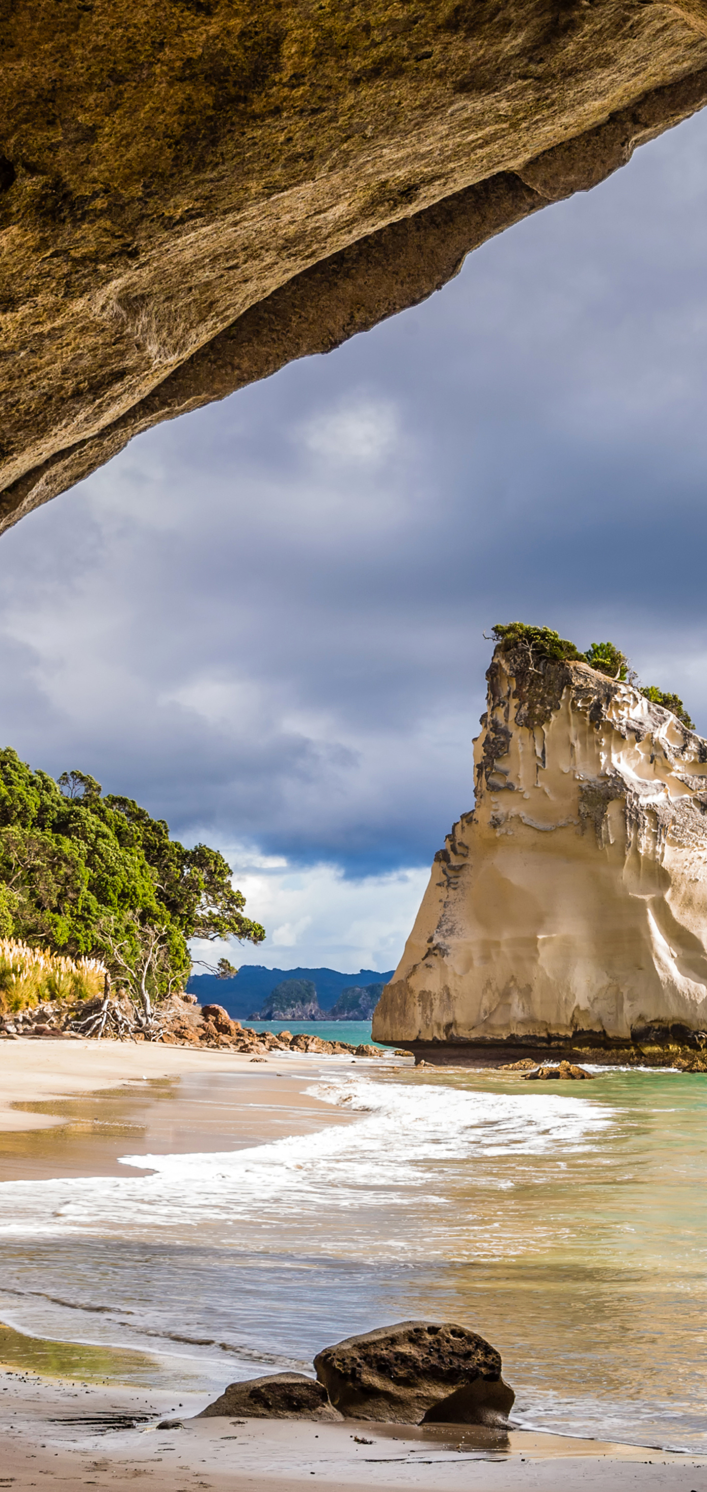 Скачать картинку Природа, Пляж, Песок, Новая Зеландия, Побережье, Земля/природа в телефон бесплатно.