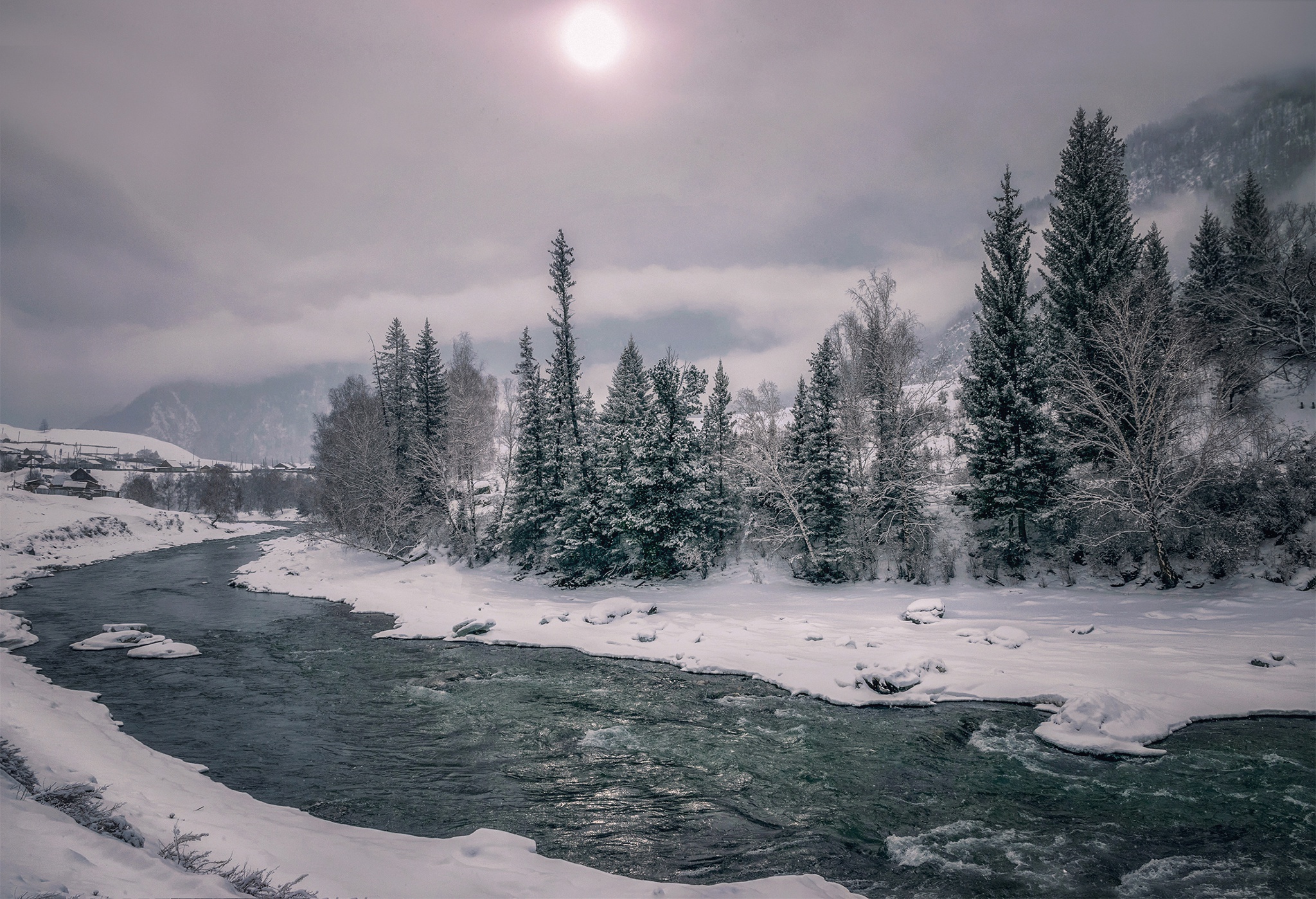 Baixe gratuitamente a imagem Inverno, Natureza, Neve, Rio, Terra/natureza na área de trabalho do seu PC