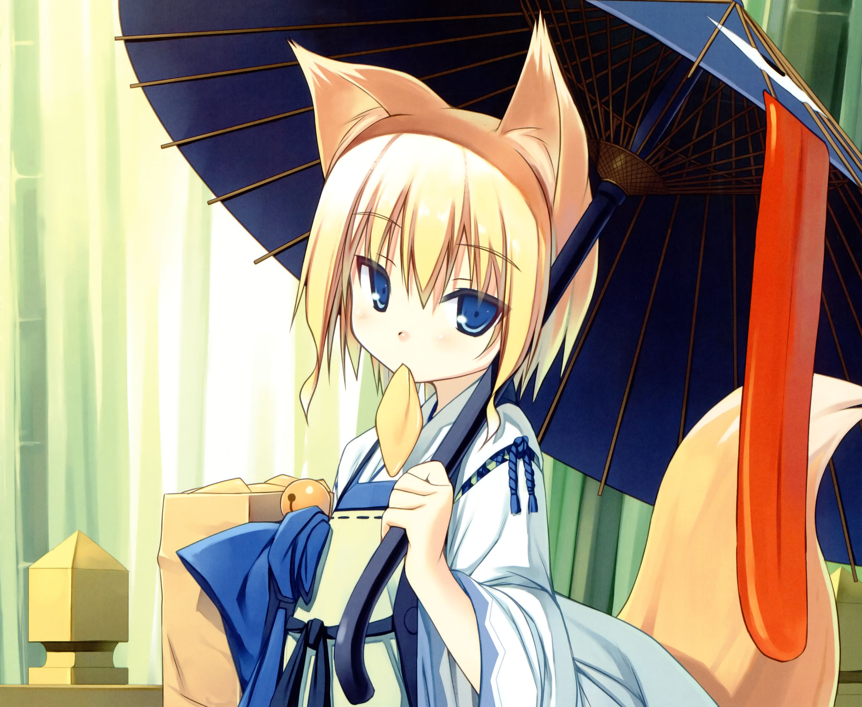1529476 descargar fondo de pantalla animado, original, shiratama kitsune: protectores de pantalla e imágenes gratis
