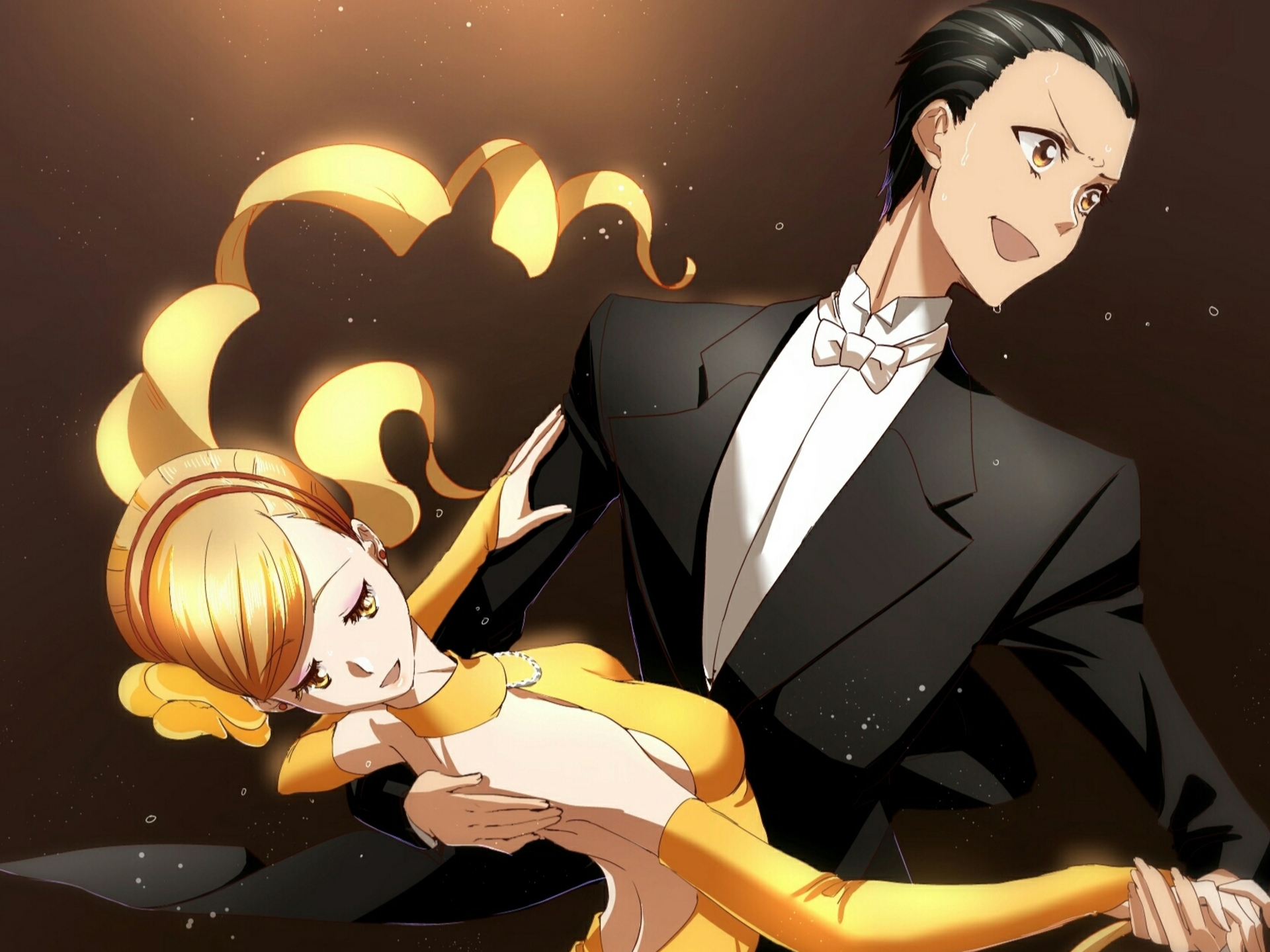 anime, ballroom e youkoso, mako akagi, tatara fujita