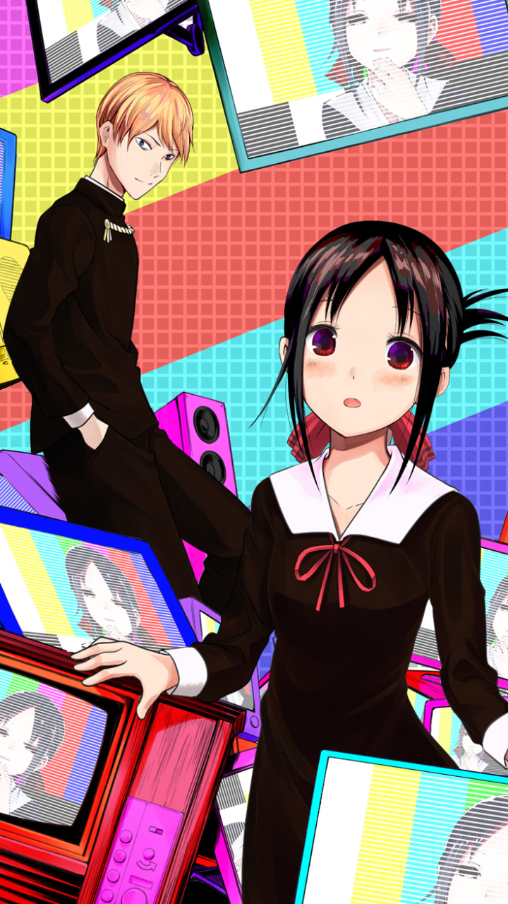 Handy-Wallpaper Animes, Kaguya Sama Wa Kokurasetai ~ Tensai Tachi No Ren'ai Zunô Sen ~ kostenlos herunterladen.