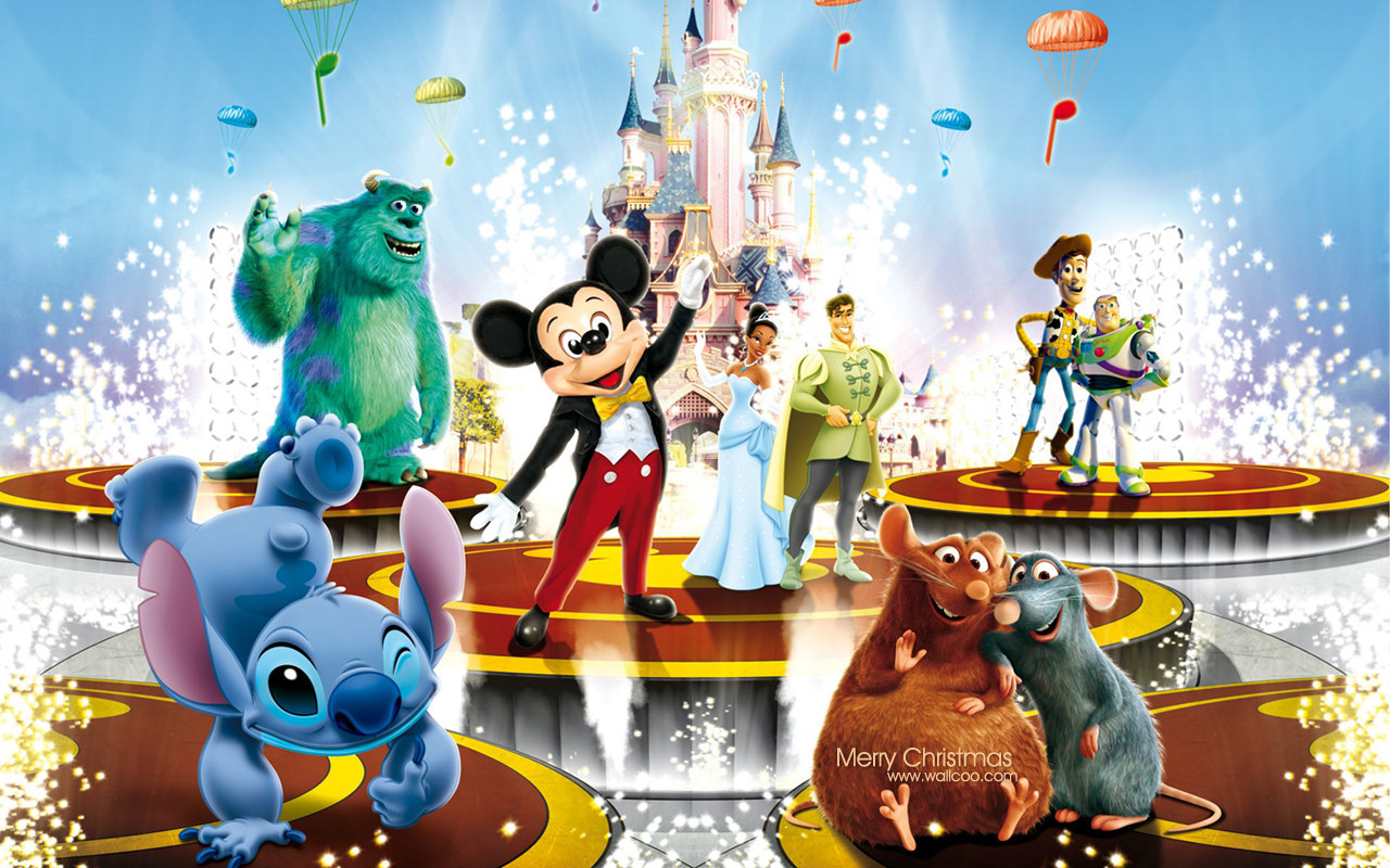 movie, collage, buzz lightyear, disney, mickey mouse, stitch (lilo & stitch), tiana (the princess and the frog), woody (toy story)