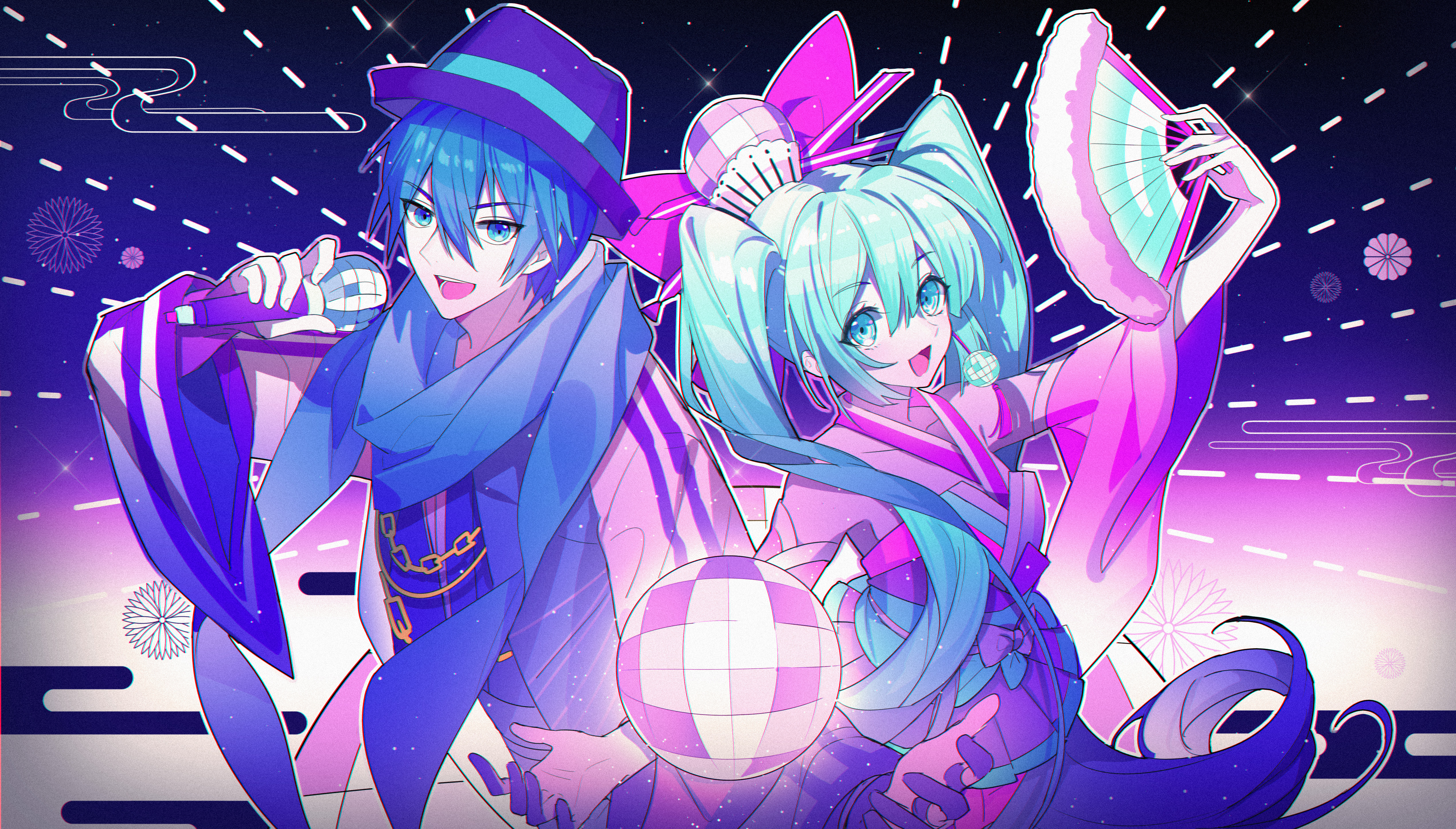 Laden Sie das Vocaloid, Hatsune Miku, Animes, Kaito (Vocaloid)-Bild kostenlos auf Ihren PC-Desktop herunter