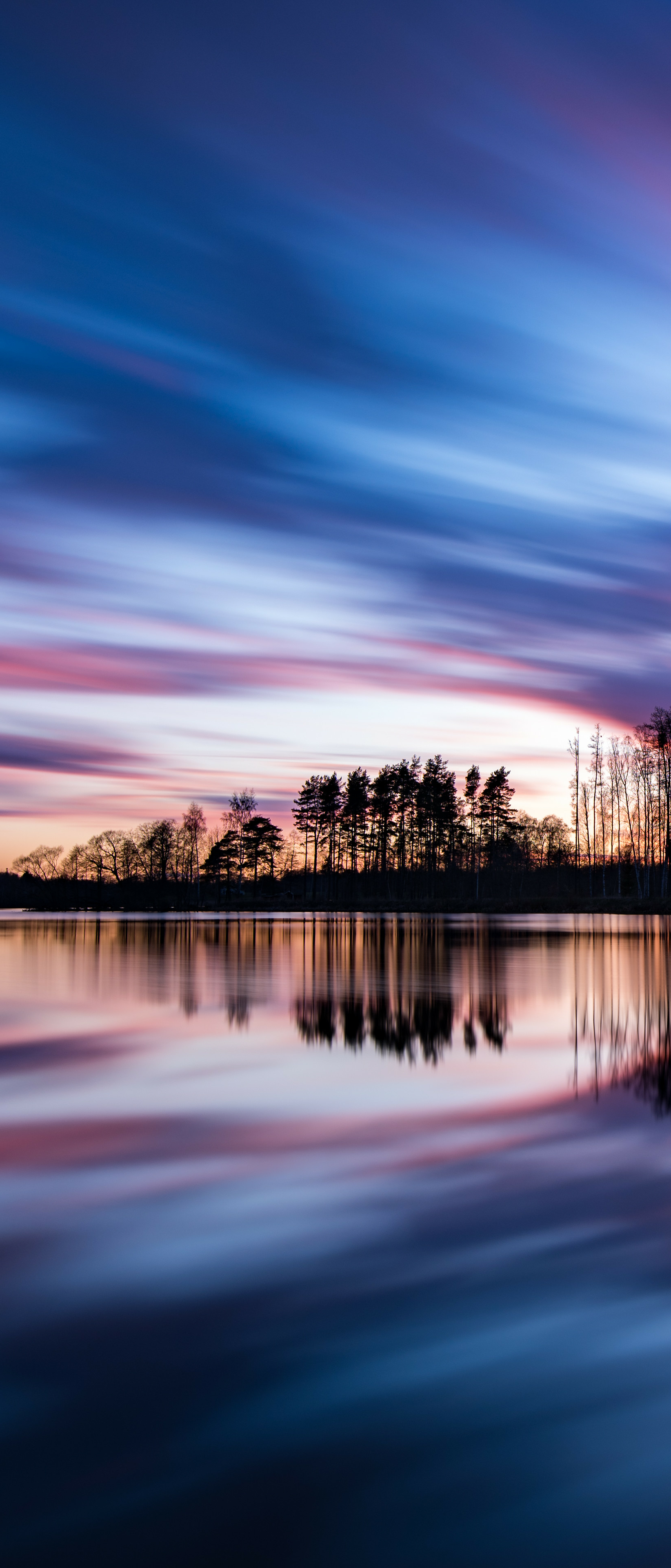 Free download wallpaper Nature, Sunset, Sky, Lakes, Lake, Reflection, Silhouette, Earth, Östergötland on your PC desktop