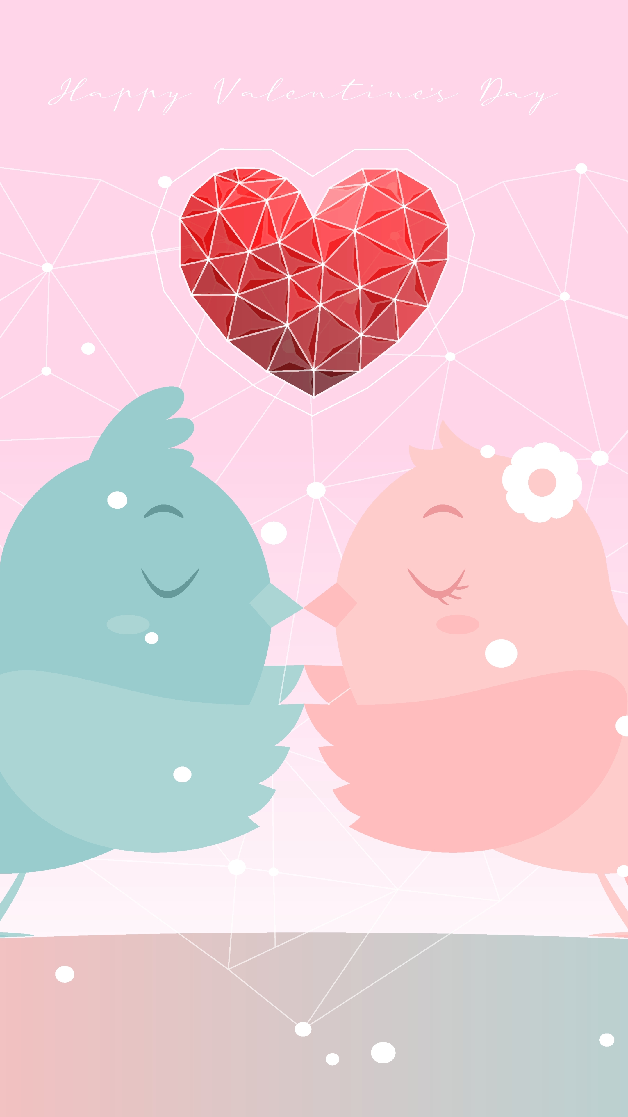 Download mobile wallpaper Valentine's Day, Love, Bird, Couple, Holiday, Heart for free.
