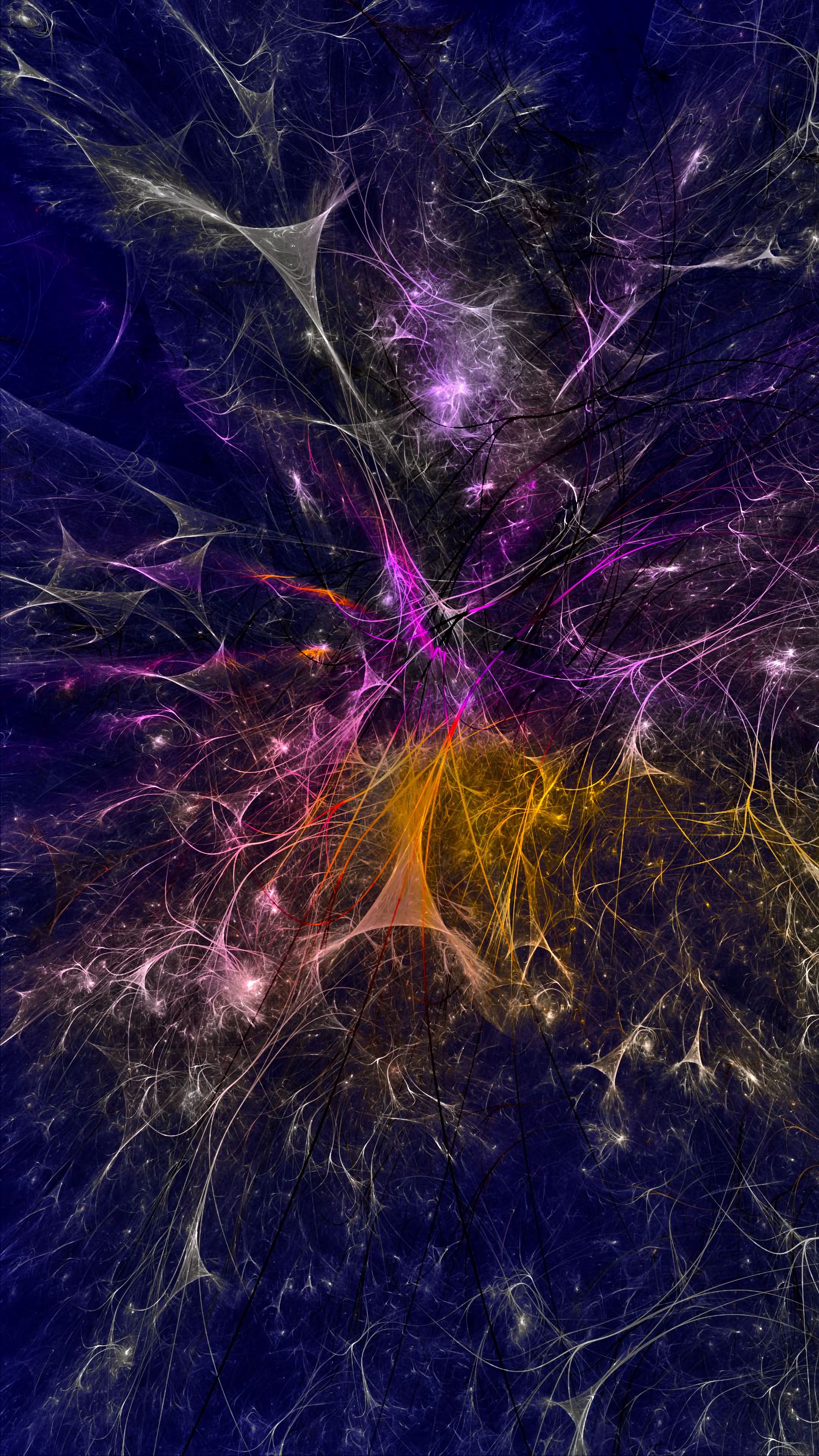 connection, shroud, abstract, multicolored, motley, fractal, connections, clots Full HD