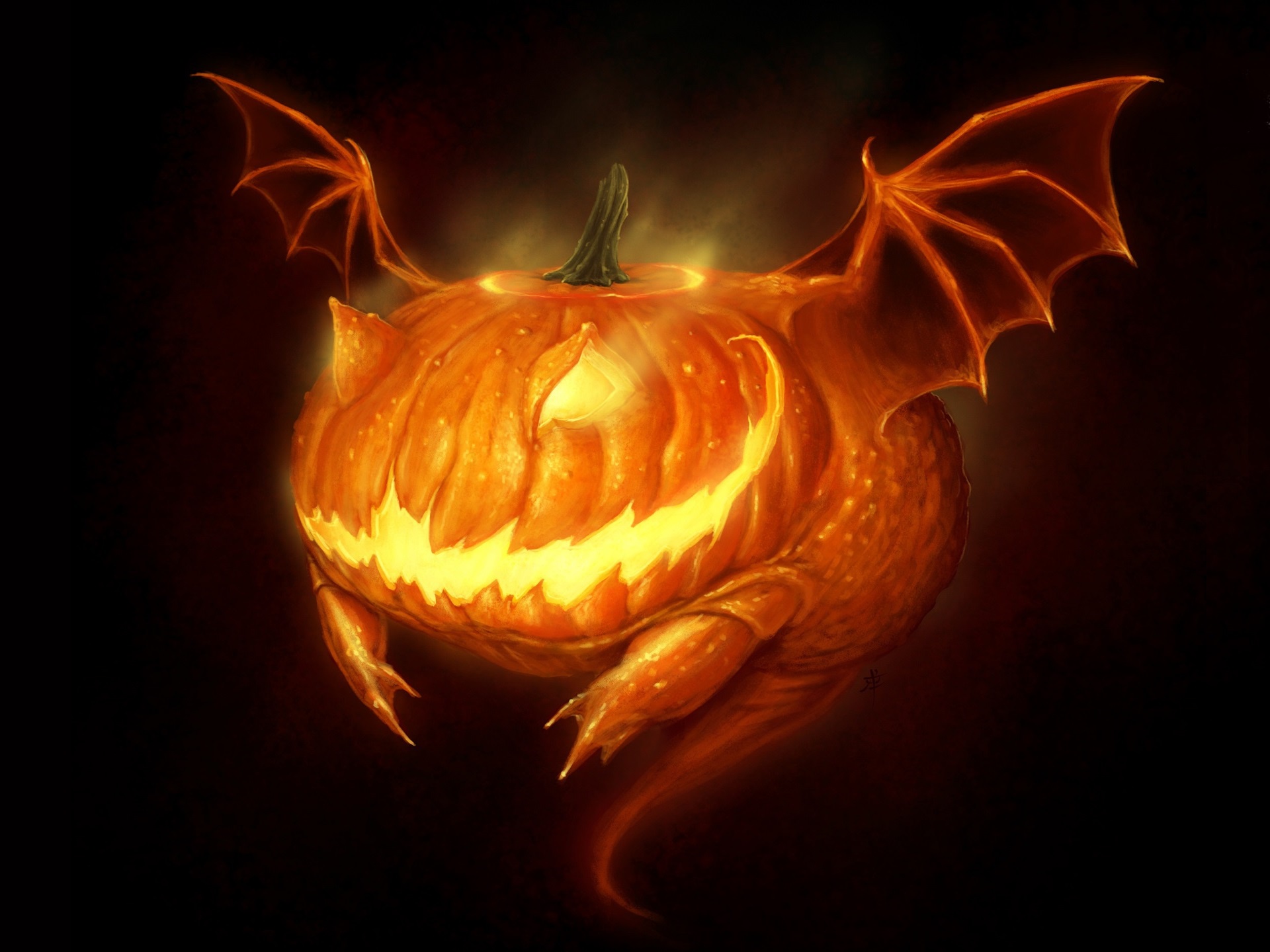 Download mobile wallpaper Halloween, Holiday, Creature, Monster, Horror, Jack O' Lantern for free.