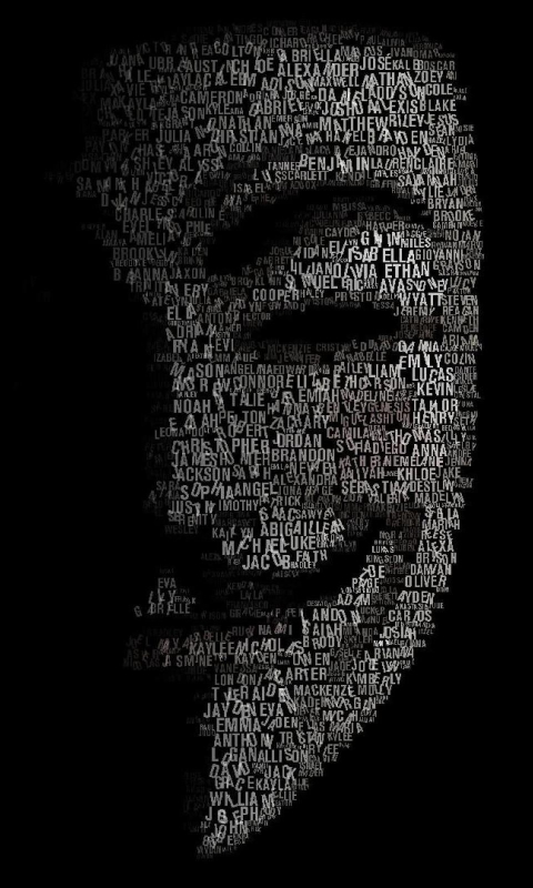 Download mobile wallpaper Typography, Technology, Anonymous, Hacker for free.