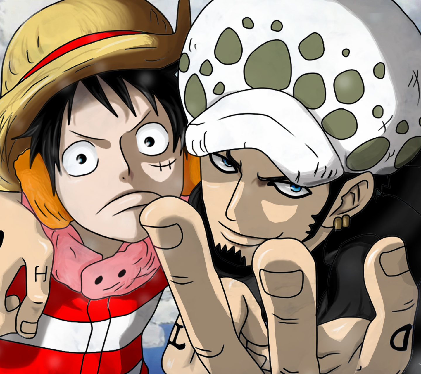 Free download wallpaper Anime, One Piece, Monkey D Luffy, Trafalgar Law on your PC desktop
