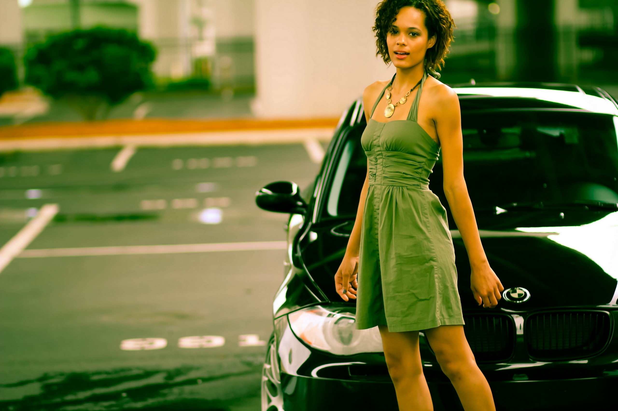 Free download wallpaper Bmw, Car, Model, Women, Girls & Cars on your PC desktop