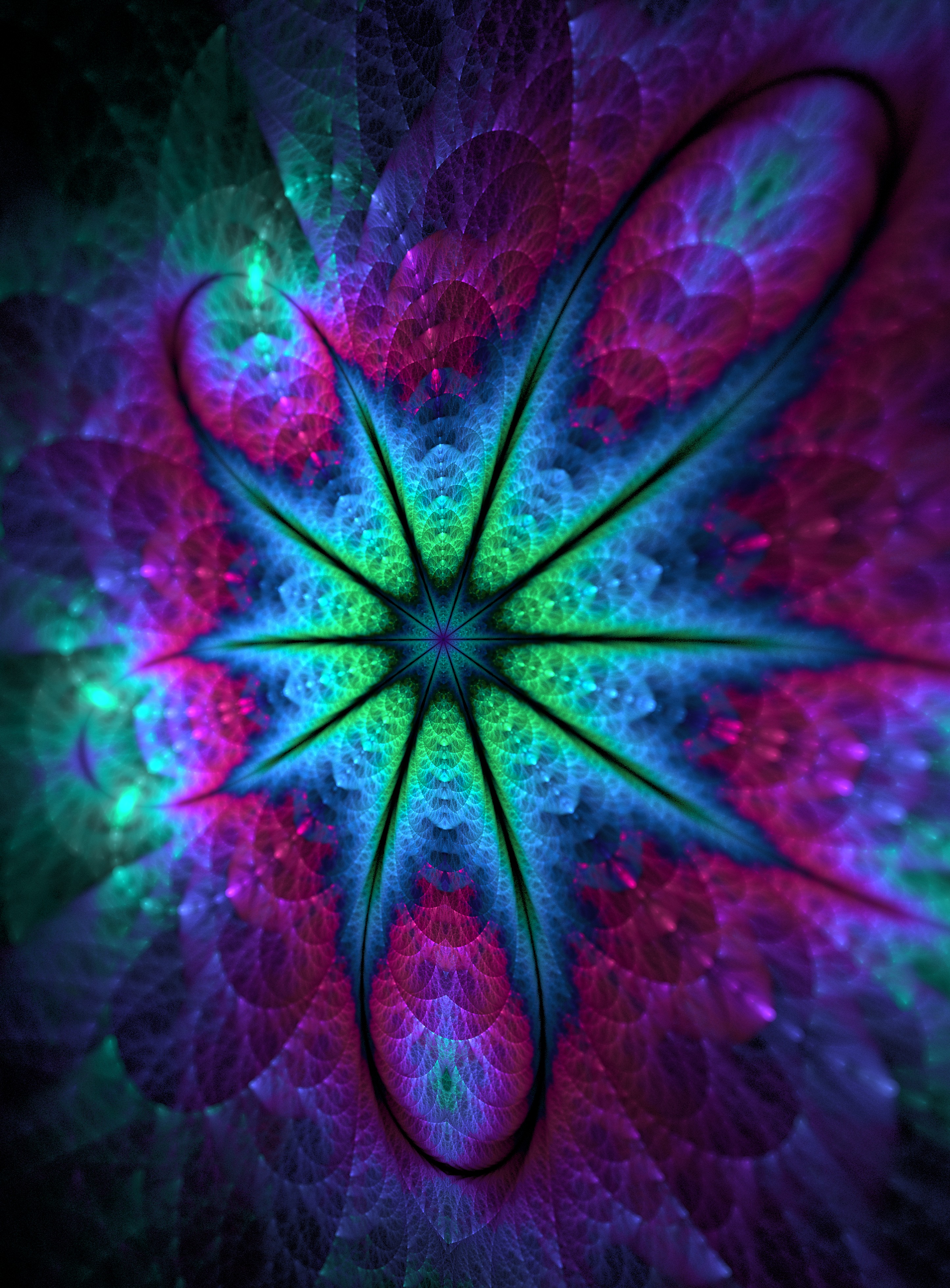 Download mobile wallpaper Motley, Pattern, Multicolored, Fractal, Abstract for free.