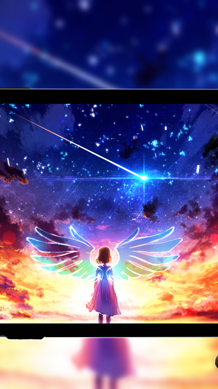 Download mobile wallpaper Anime, Wings, Original for free.