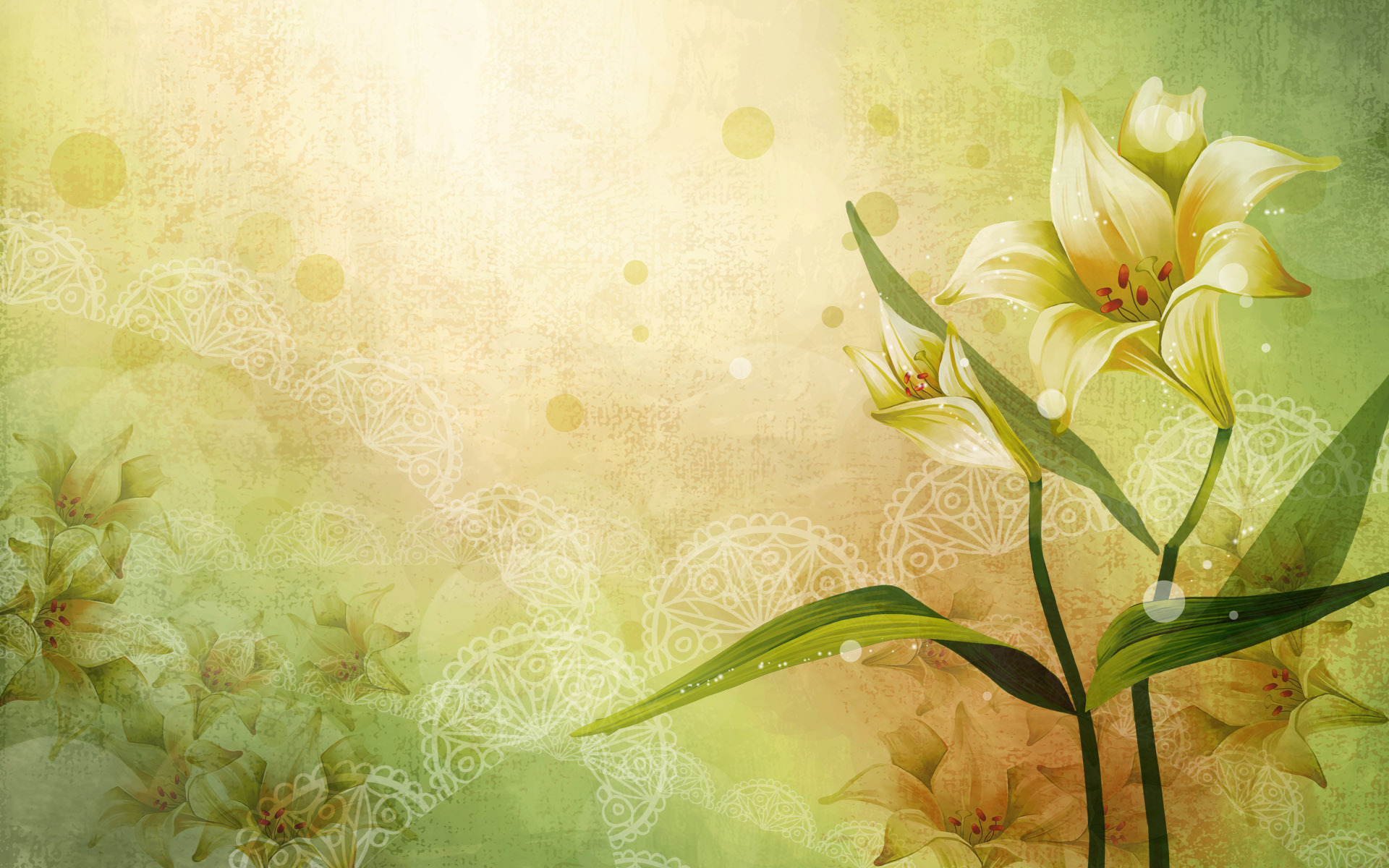 background, plants, flowers, yellow Free Background