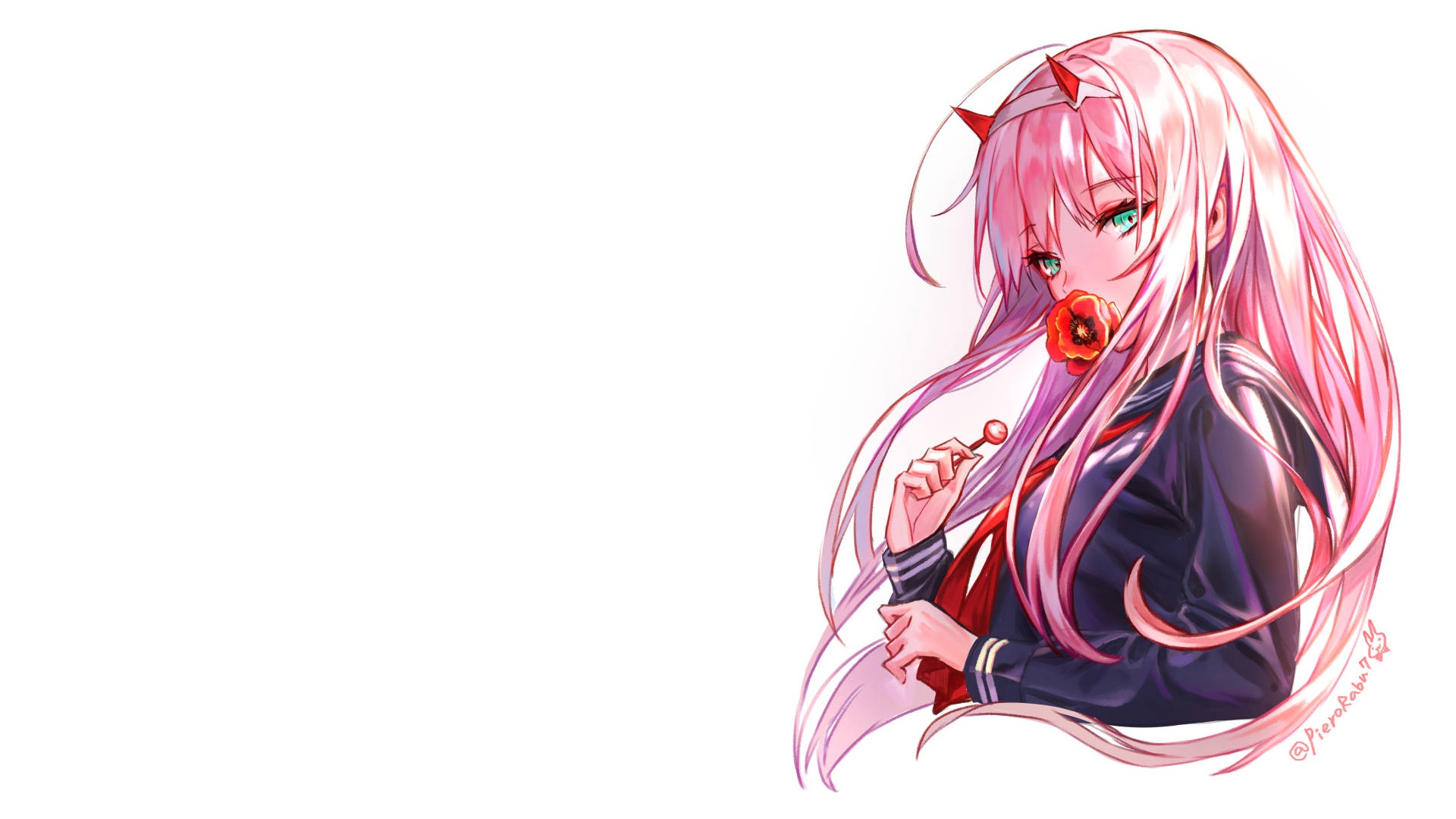 Free download wallpaper Anime, Pink Hair, Long Hair, Aqua Eyes, Darling In The Franxx, Zero Two (Darling In The Franxx) on your PC desktop