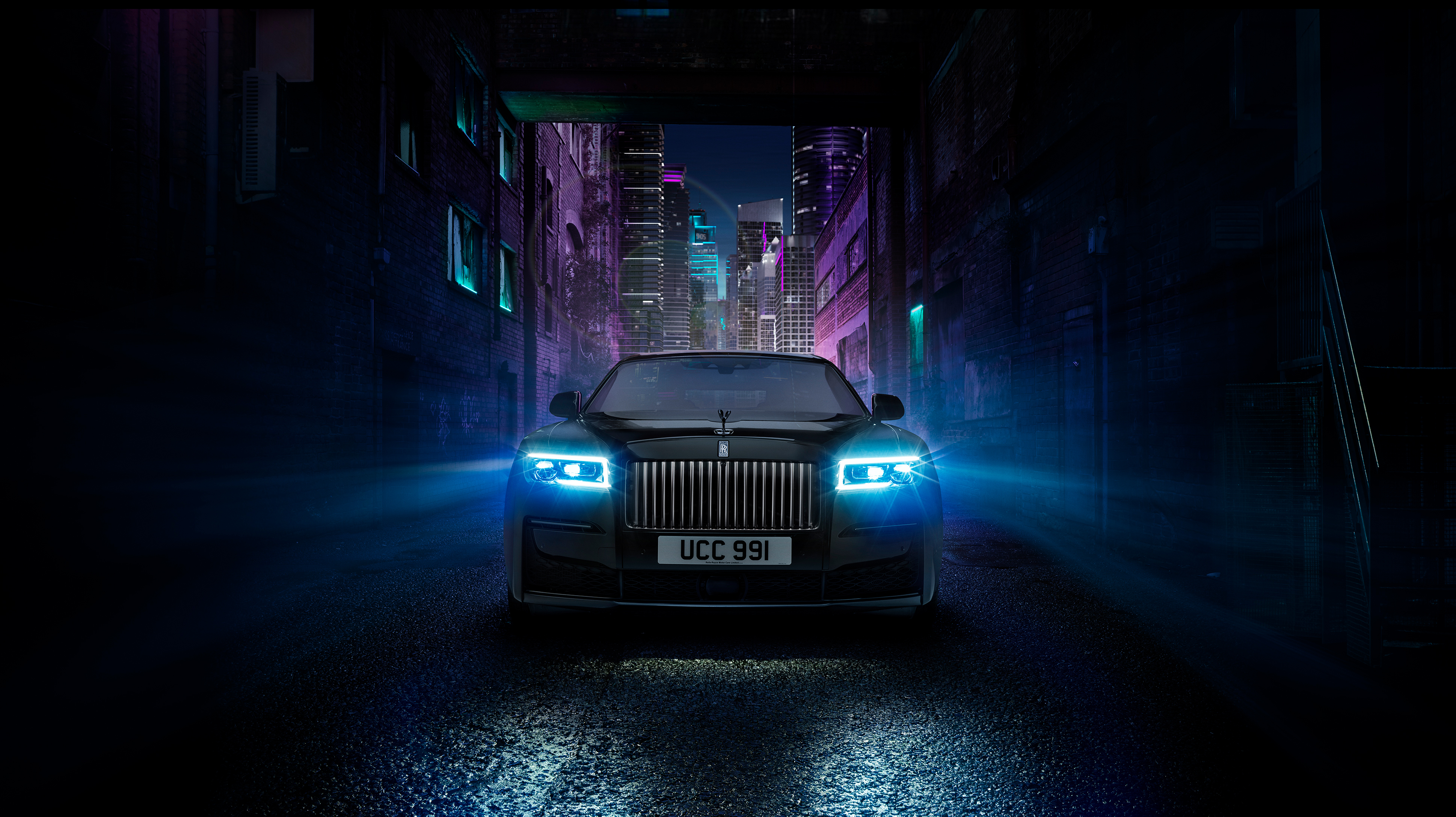 Laden Sie Rolls Royce Black Badge Ghost HD-Desktop-Hintergründe herunter