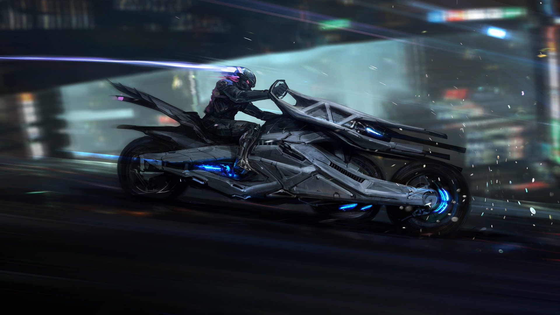 Download mobile wallpaper Cyberpunk, Sci Fi, Vehicle for free.