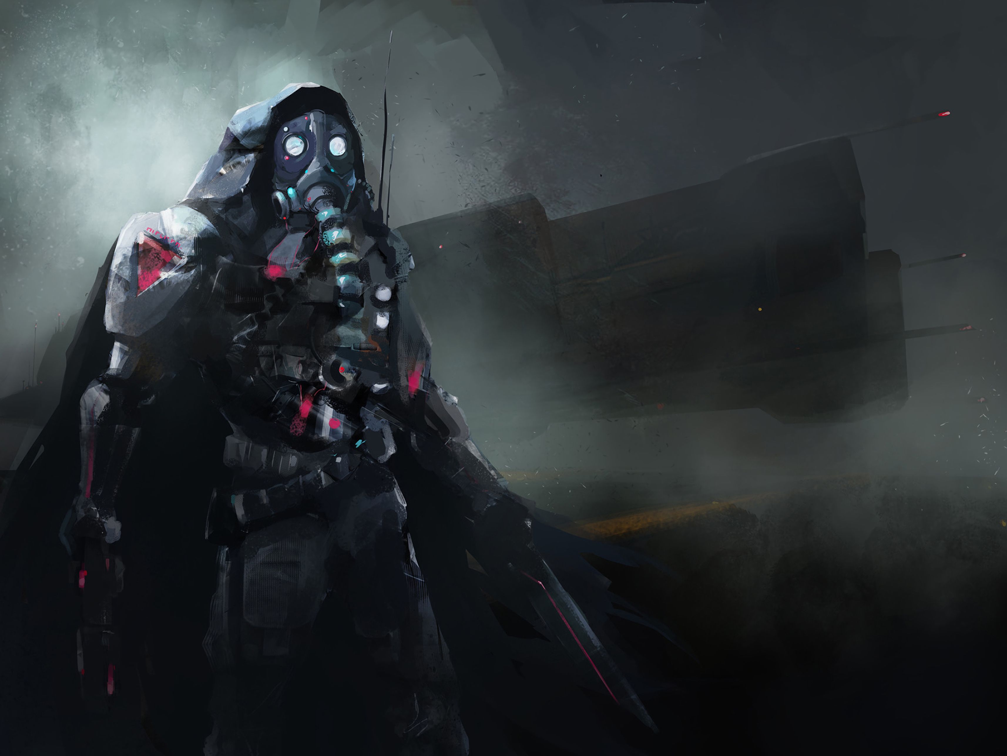 Free download wallpaper Gas Mask, Warrior, Sci Fi on your PC desktop