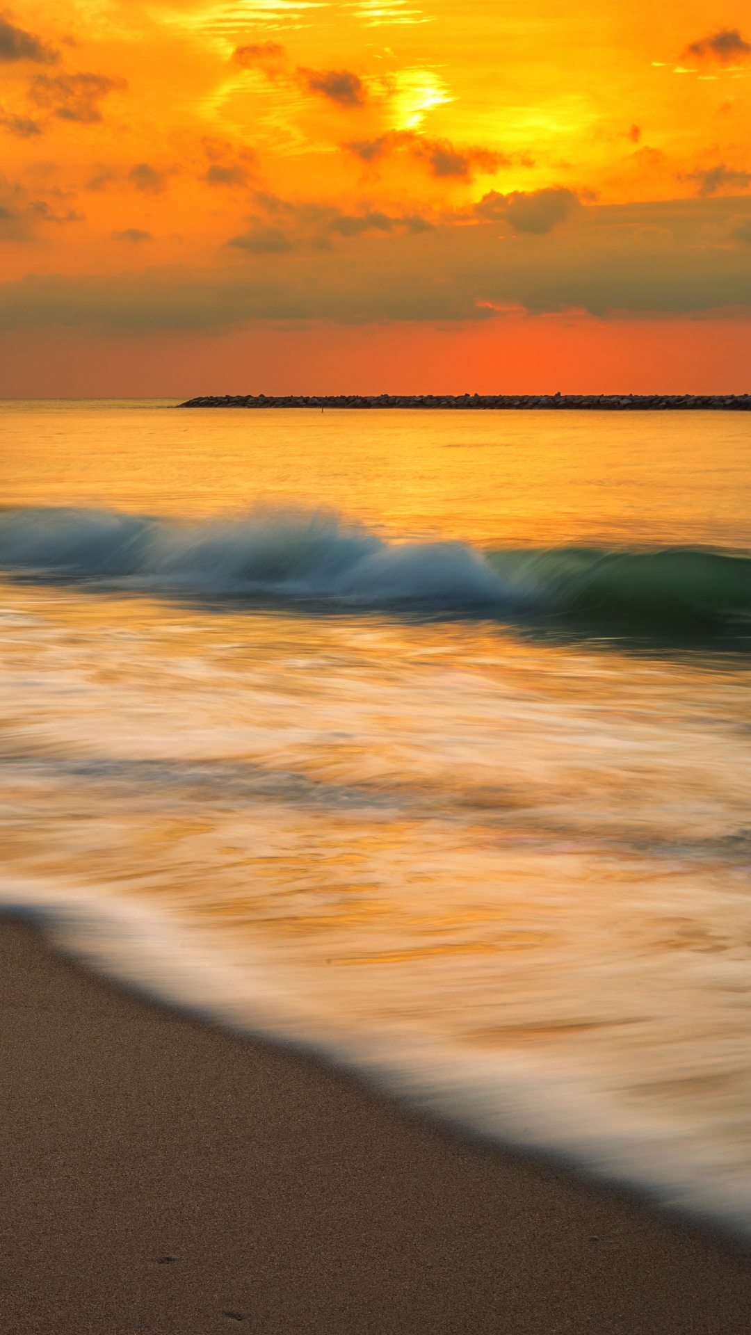 Descarga gratuita de fondo de pantalla para móvil de Naturaleza, Cielo, Horizonte, Océano, Atardecer, Tierra/naturaleza.