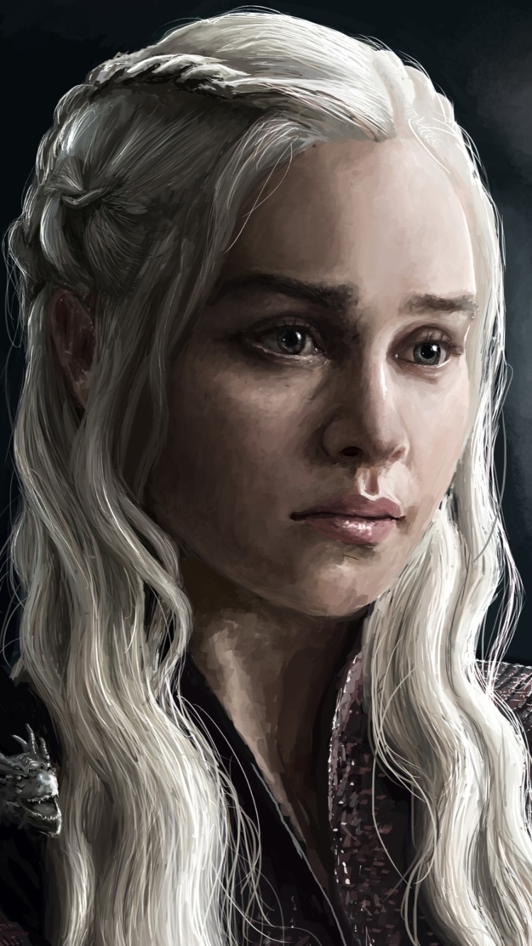 Download mobile wallpaper Game Of Thrones, Face, Tv Show, White Hair, Daenerys Targaryen, Emilia Clarke for free.