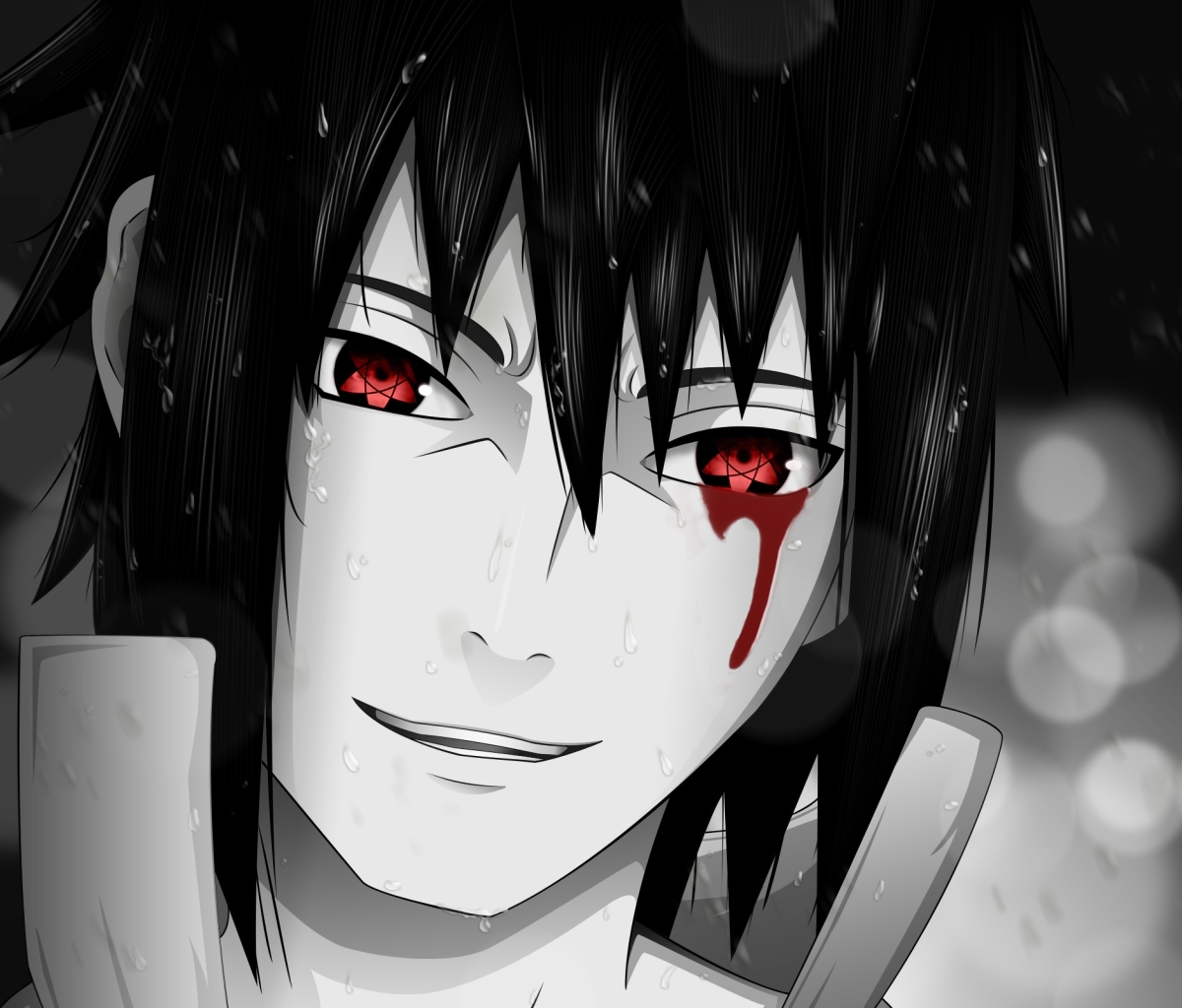 Handy-Wallpaper Naruto, Blut, Animes, Sasuke Uchiha kostenlos herunterladen.