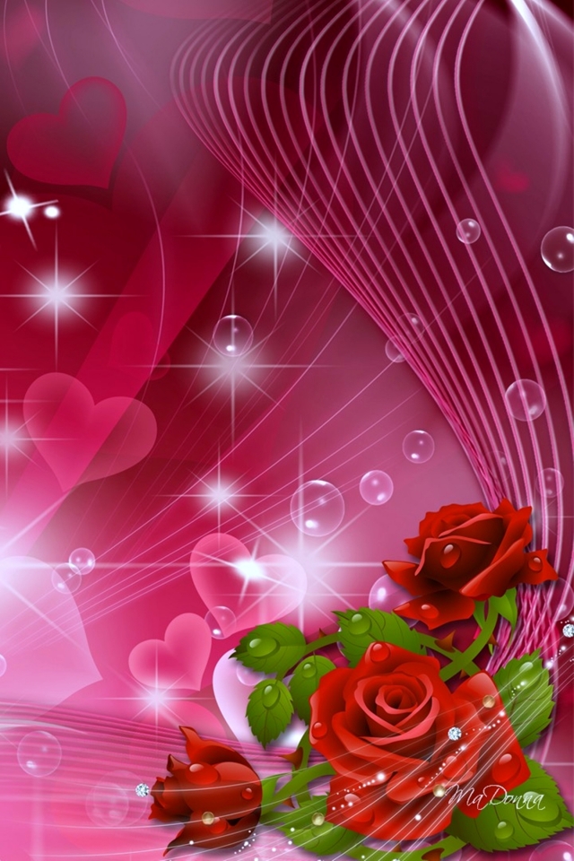 Скачать картинку Любовь, Роза, Сердце, Художественные, Романтический в телефон бесплатно.
