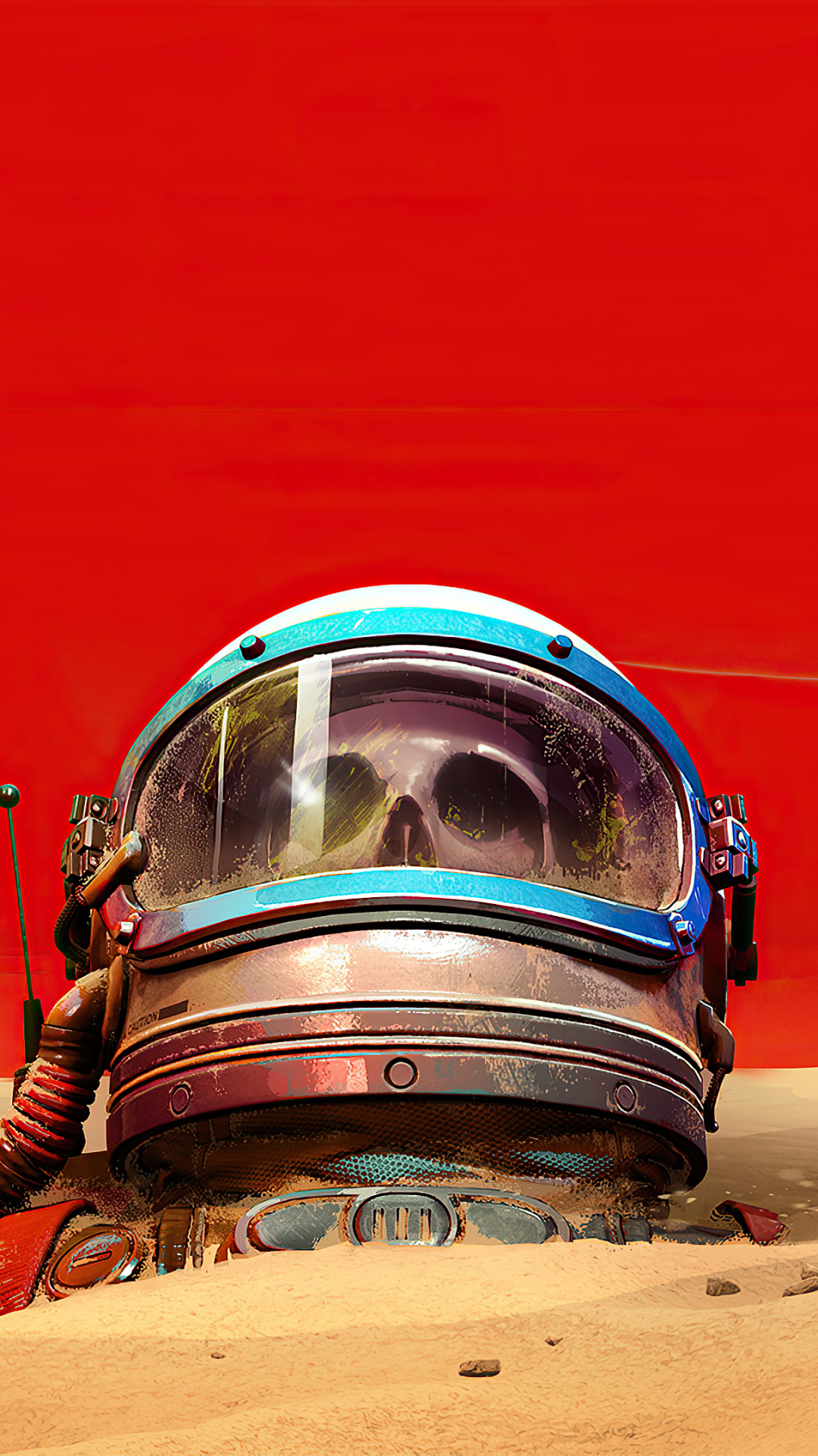 Download mobile wallpaper Helmet, Sci Fi, Skull, Astronaut for free.