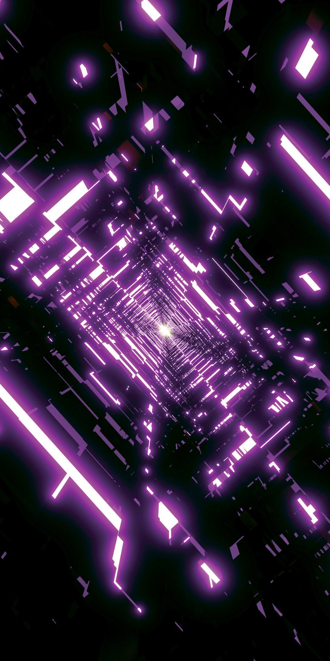 Download mobile wallpaper Abstract, 3D, Purple, Square, Artistic, Tunnel for free.